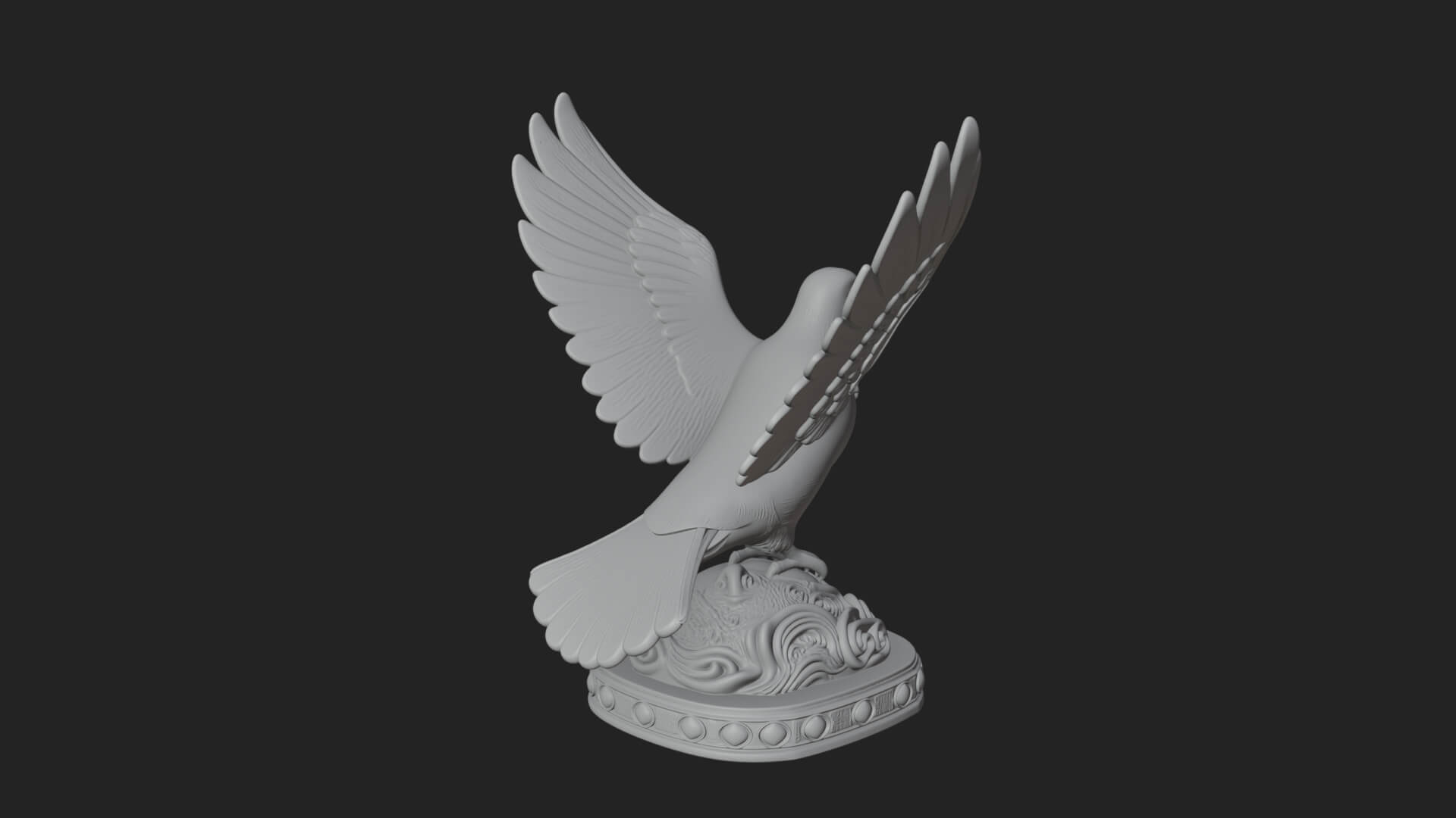 Holy Spirit Dove Statue Design 2 3D Print Model 3D Model