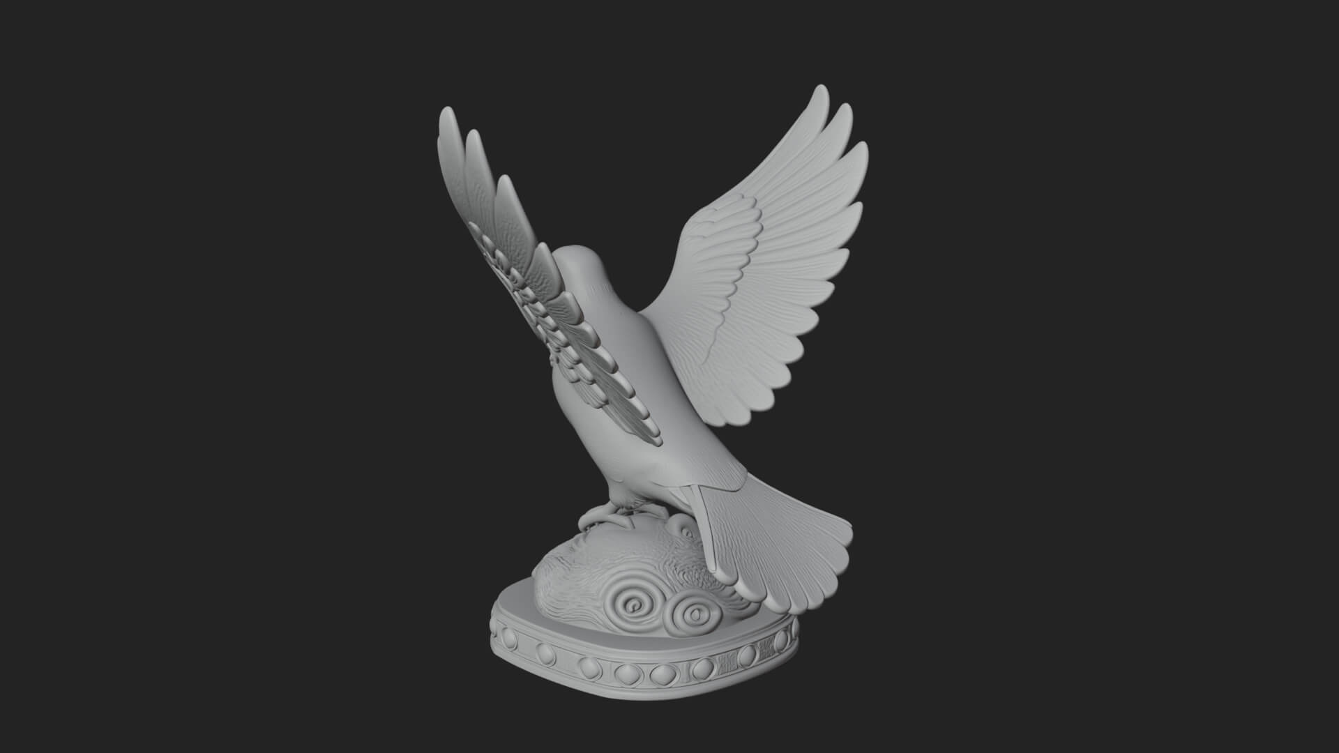 Holy Spirit Dove Statue Design 2 3D Print Model 3D Model