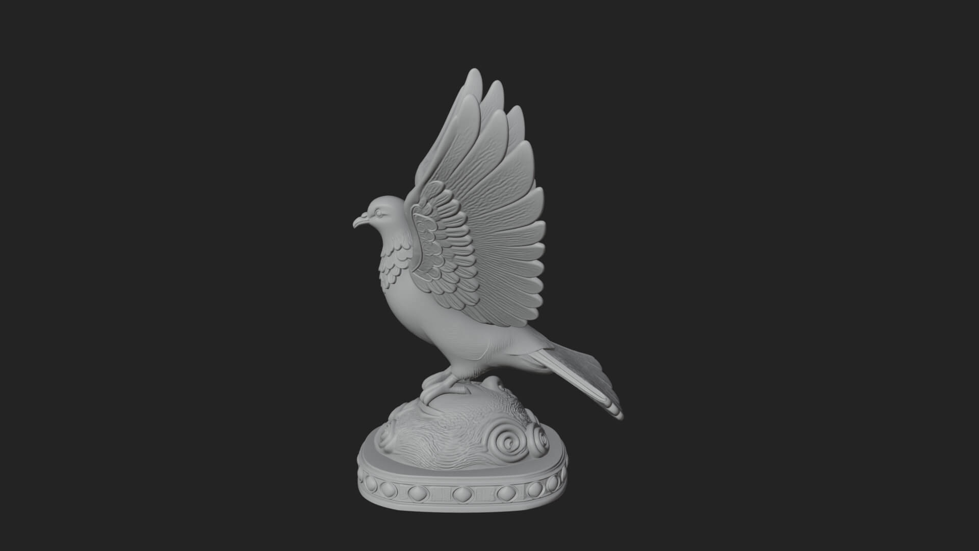 Holy Spirit Dove Statue Design 2 3D Print Model 3D Model