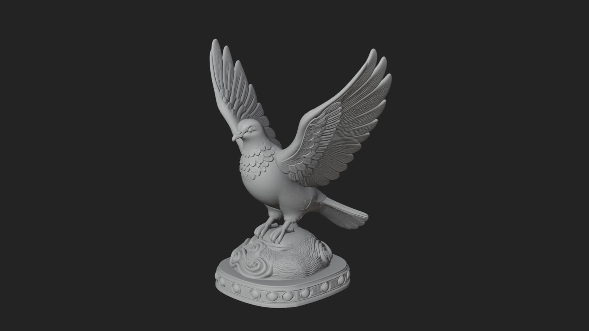 Holy Spirit Dove Statue Design 2 3D Print Model 3D Model