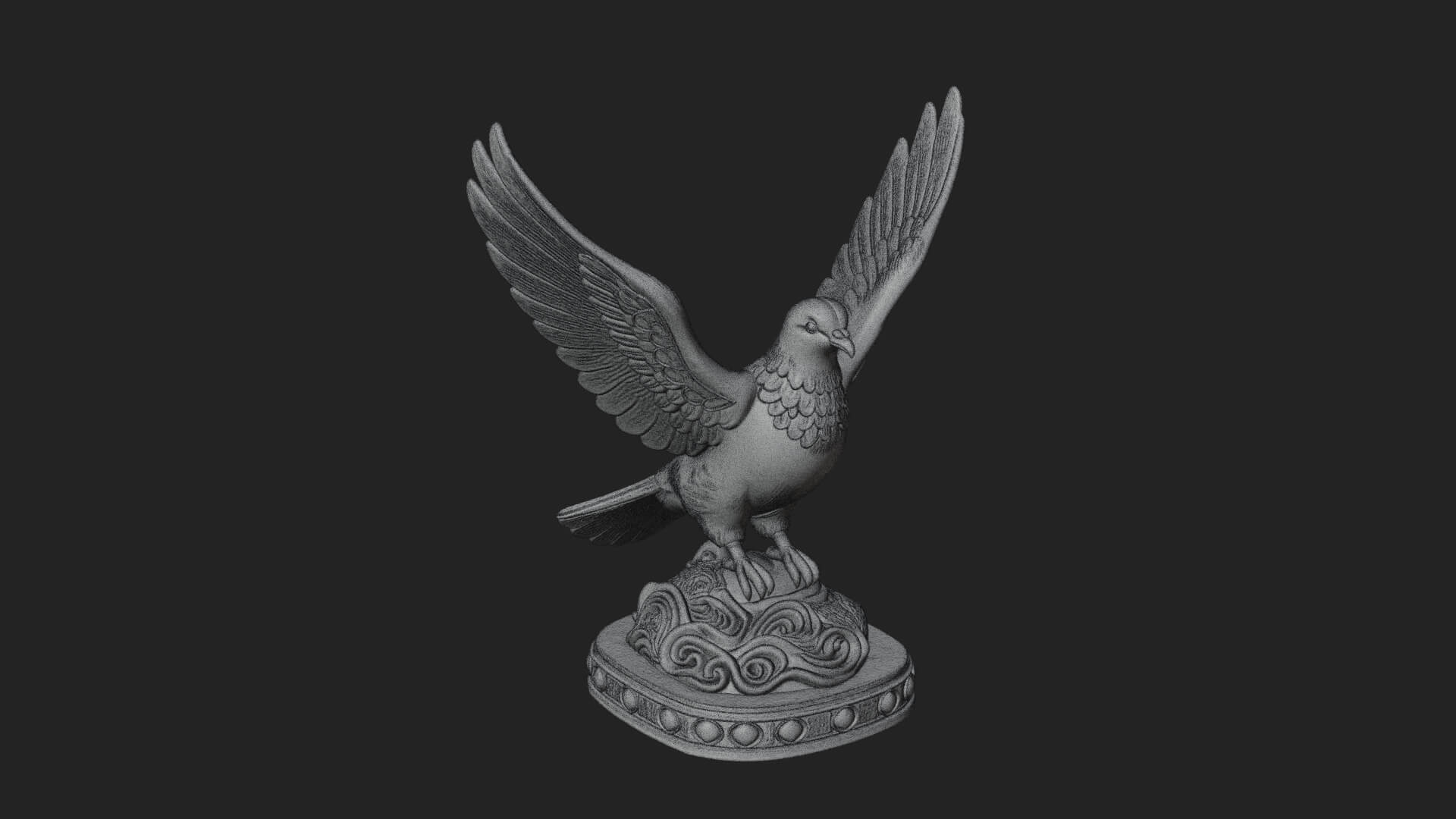 Holy Spirit Dove Statue Design 2 3D Print Model 3D Model