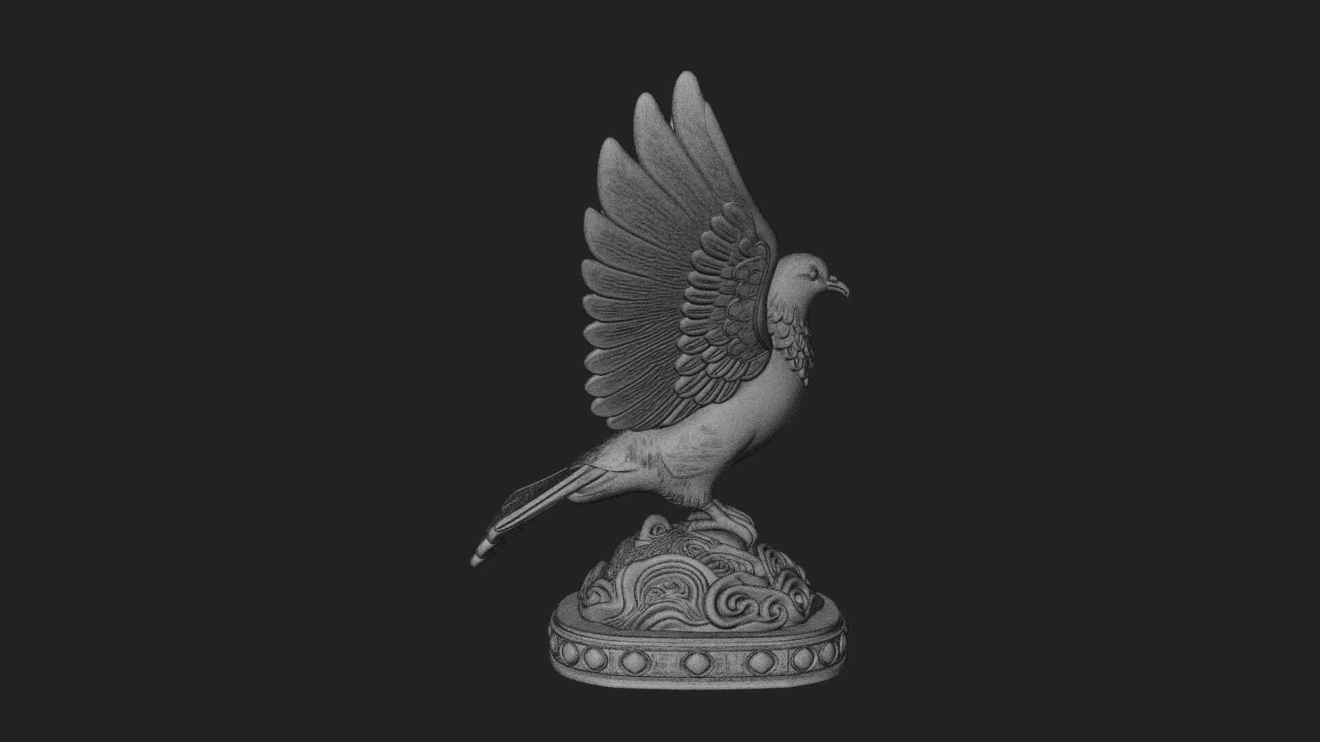 Holy Spirit Dove Statue Design 2 3D Print Model 3D Model