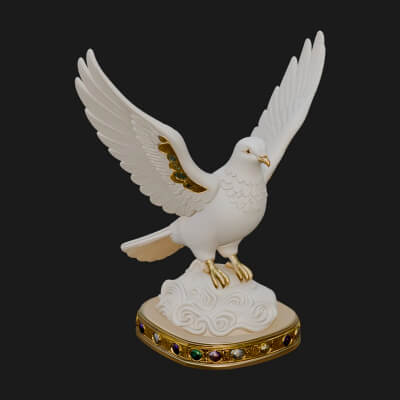 Holy Spirit Dove Statue Design 2 3D Print Model