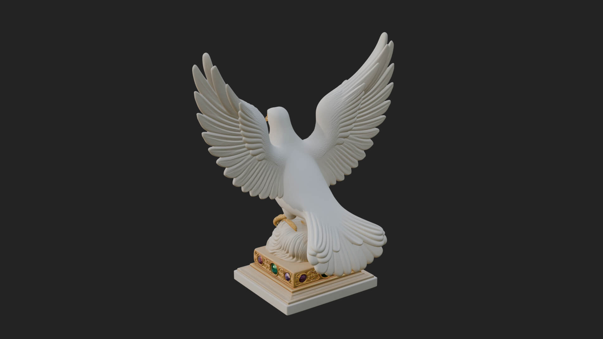 Holy Spirit Dove Statue Design 3 3D Print Model 3D Model