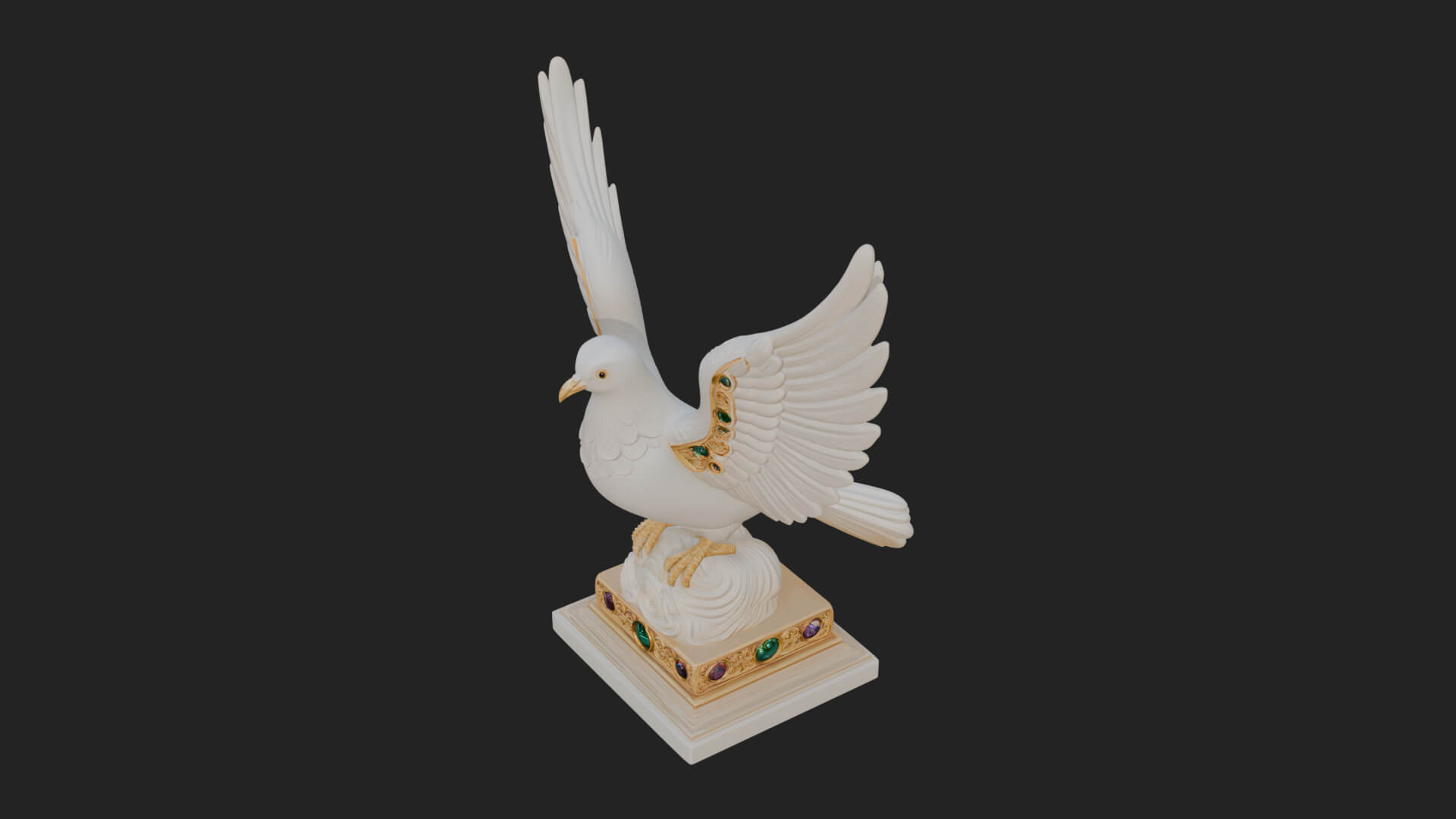 Holy Spirit Dove Statue Design 3 3D Print Model 3D Model