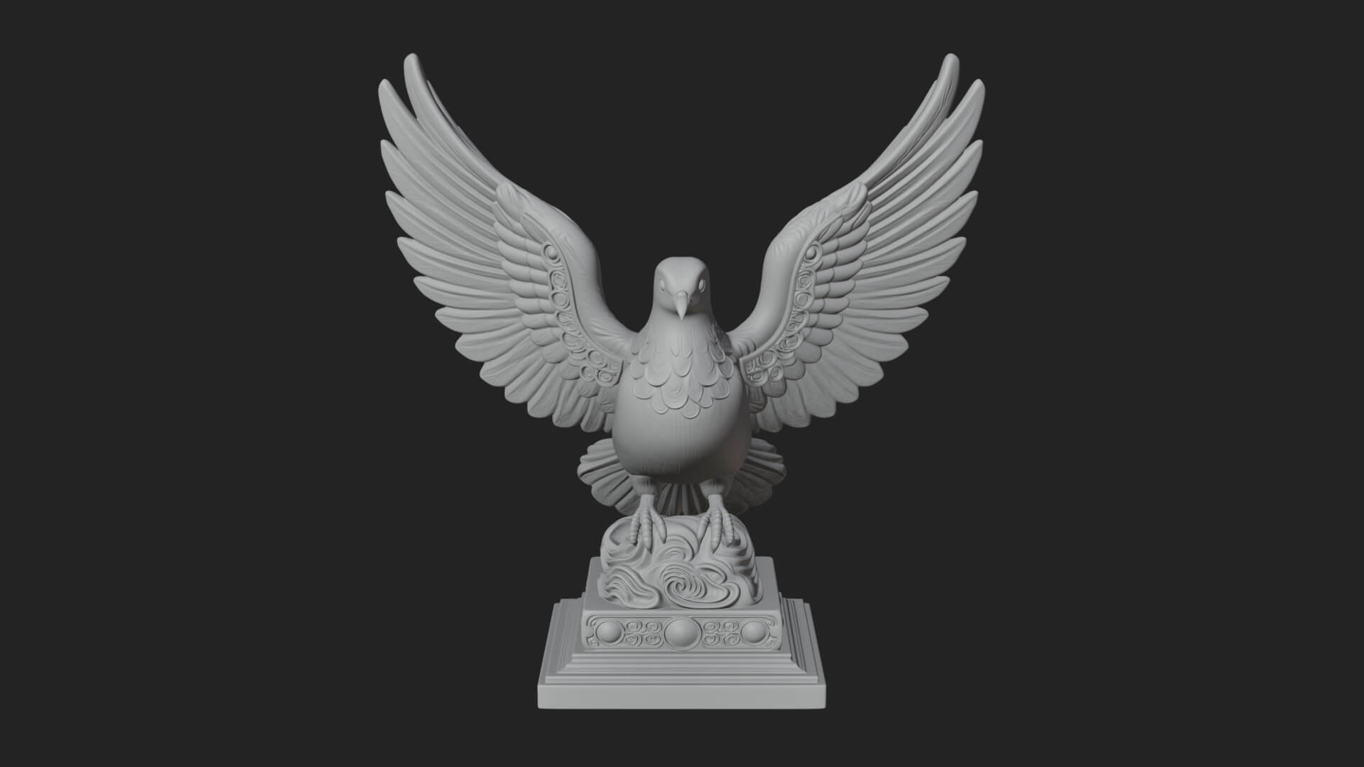 Holy Spirit Dove Statue Design 3 3D Print Model 3D Model