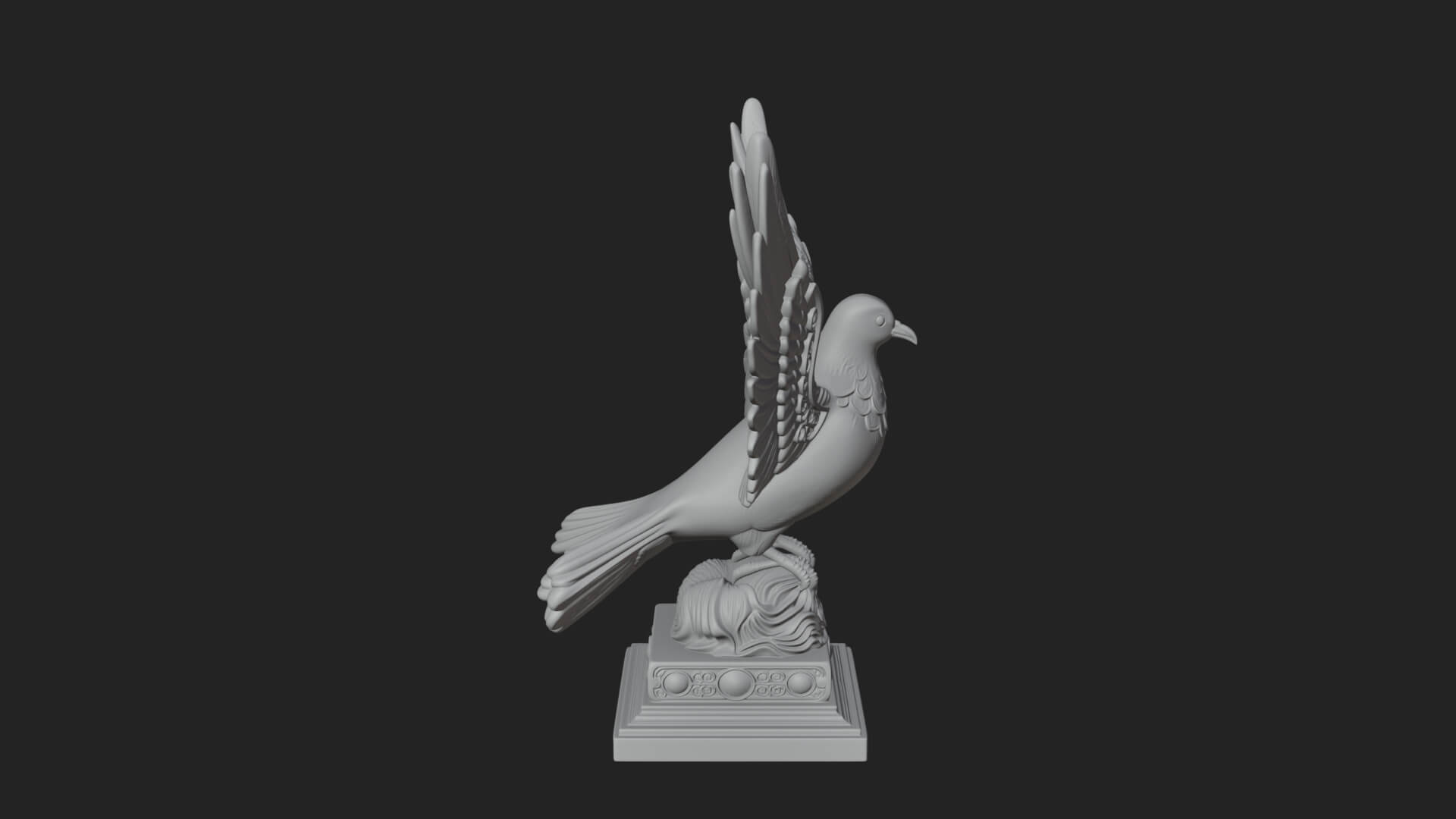 Holy Spirit Dove Statue Design 3 3D Print Model 3D Model
