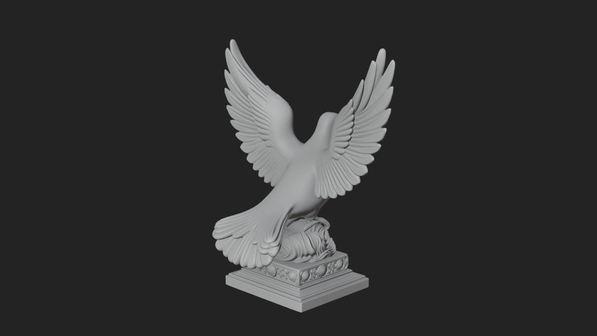 Holy Spirit Dove Statue Design 3 3D Print Model 3D Model