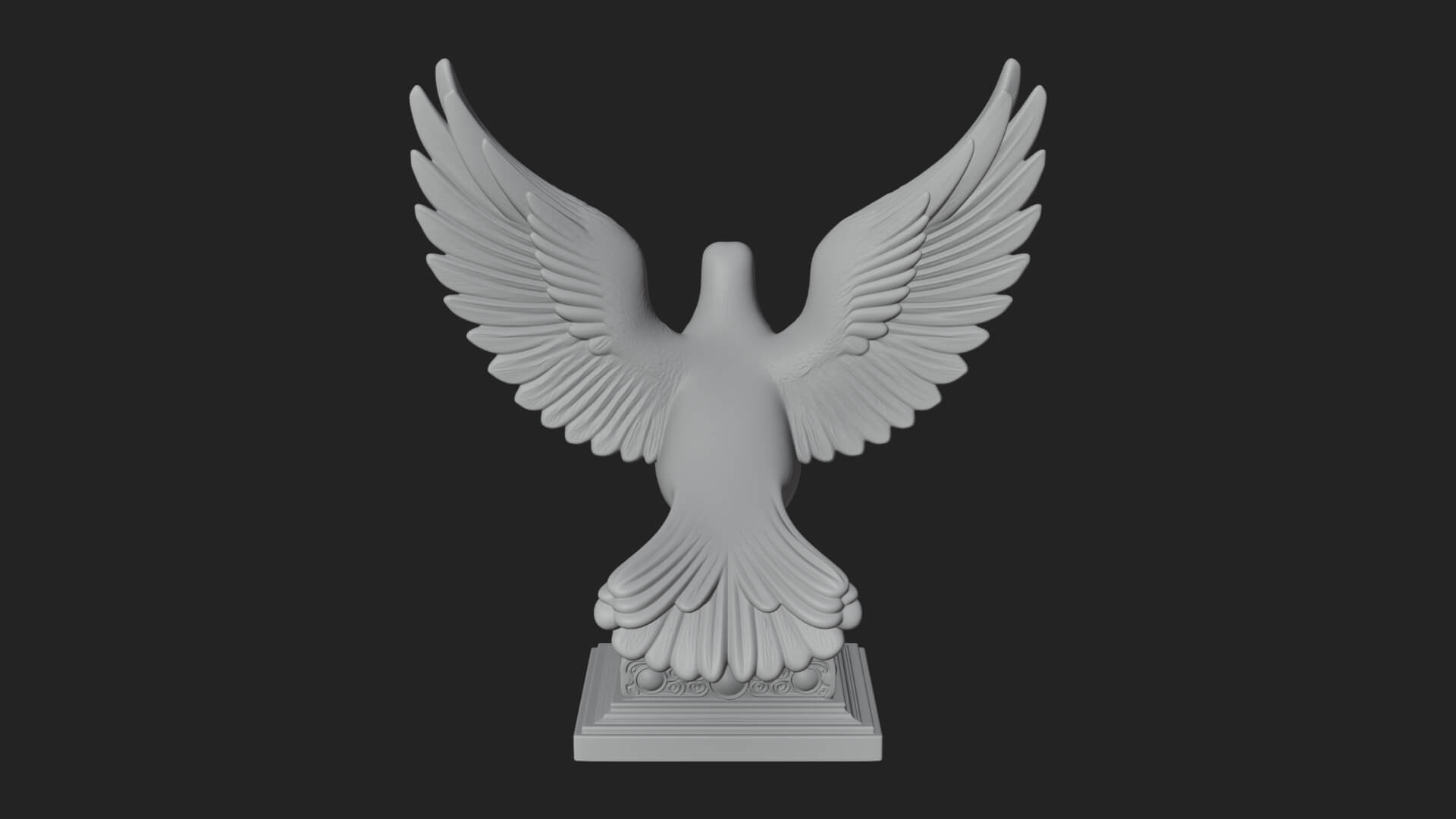 Holy Spirit Dove Statue Design 3 3D Print Model 3D Model