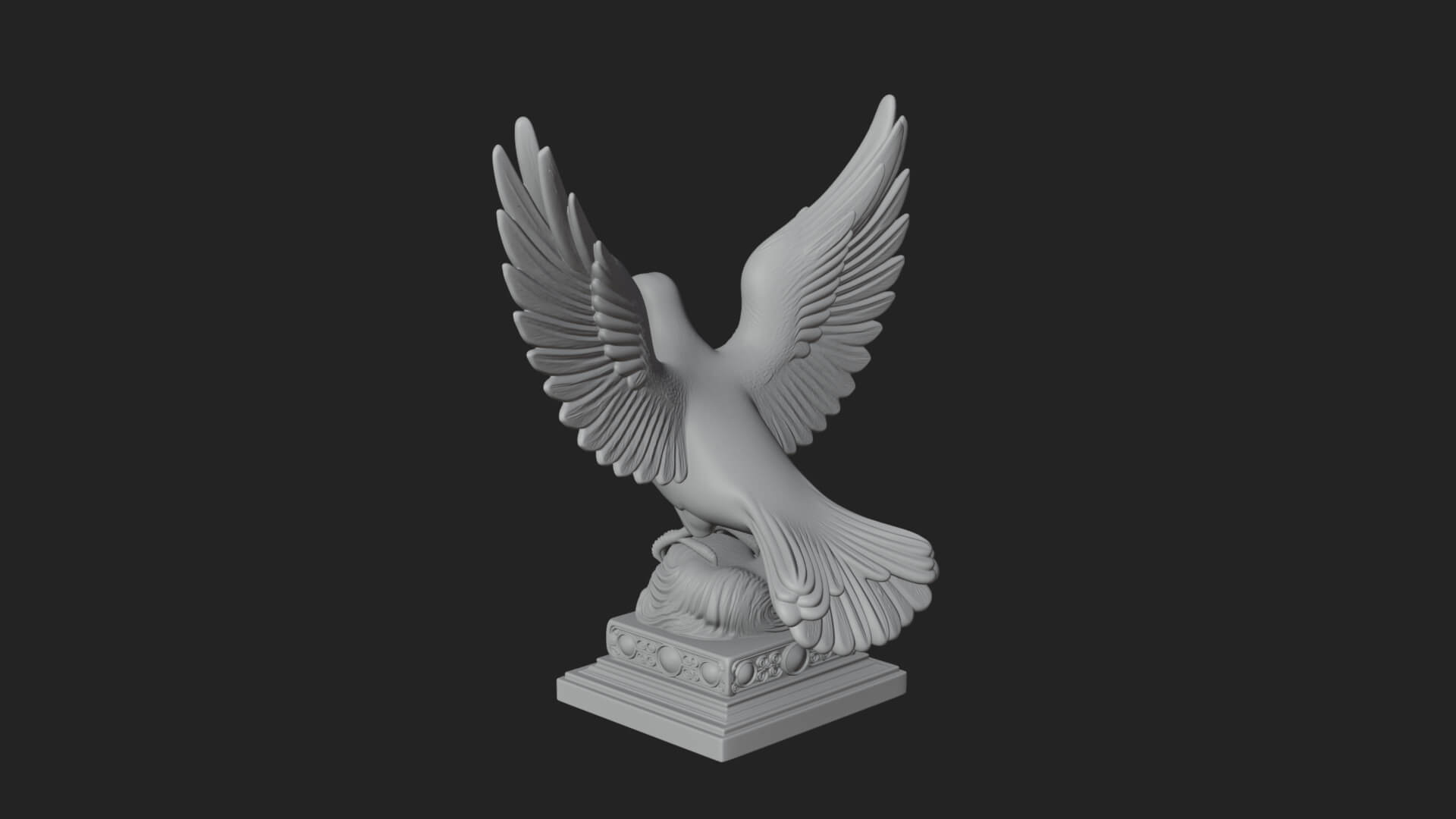 Holy Spirit Dove Statue Design 3 3D Print Model 3D Model