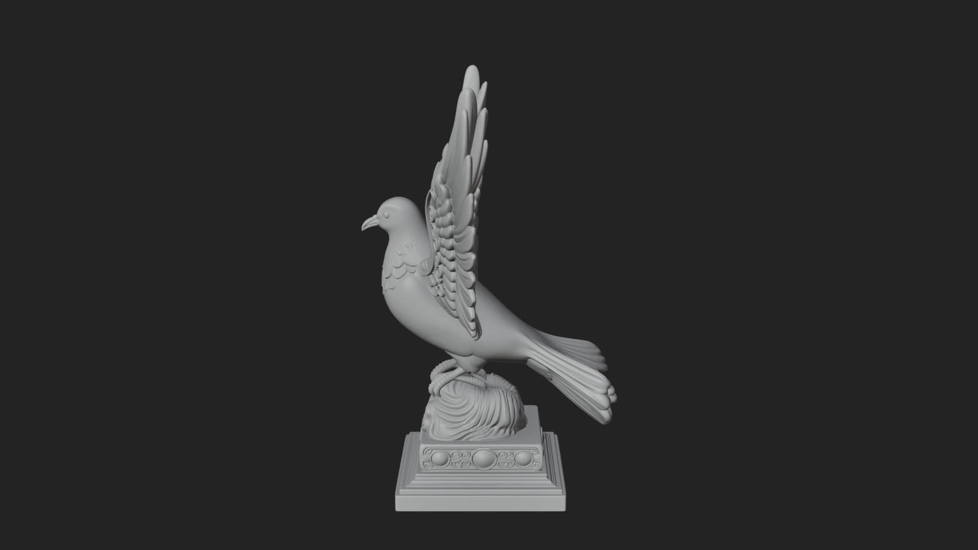 Holy Spirit Dove Statue Design 3 3D Print Model 3D Model