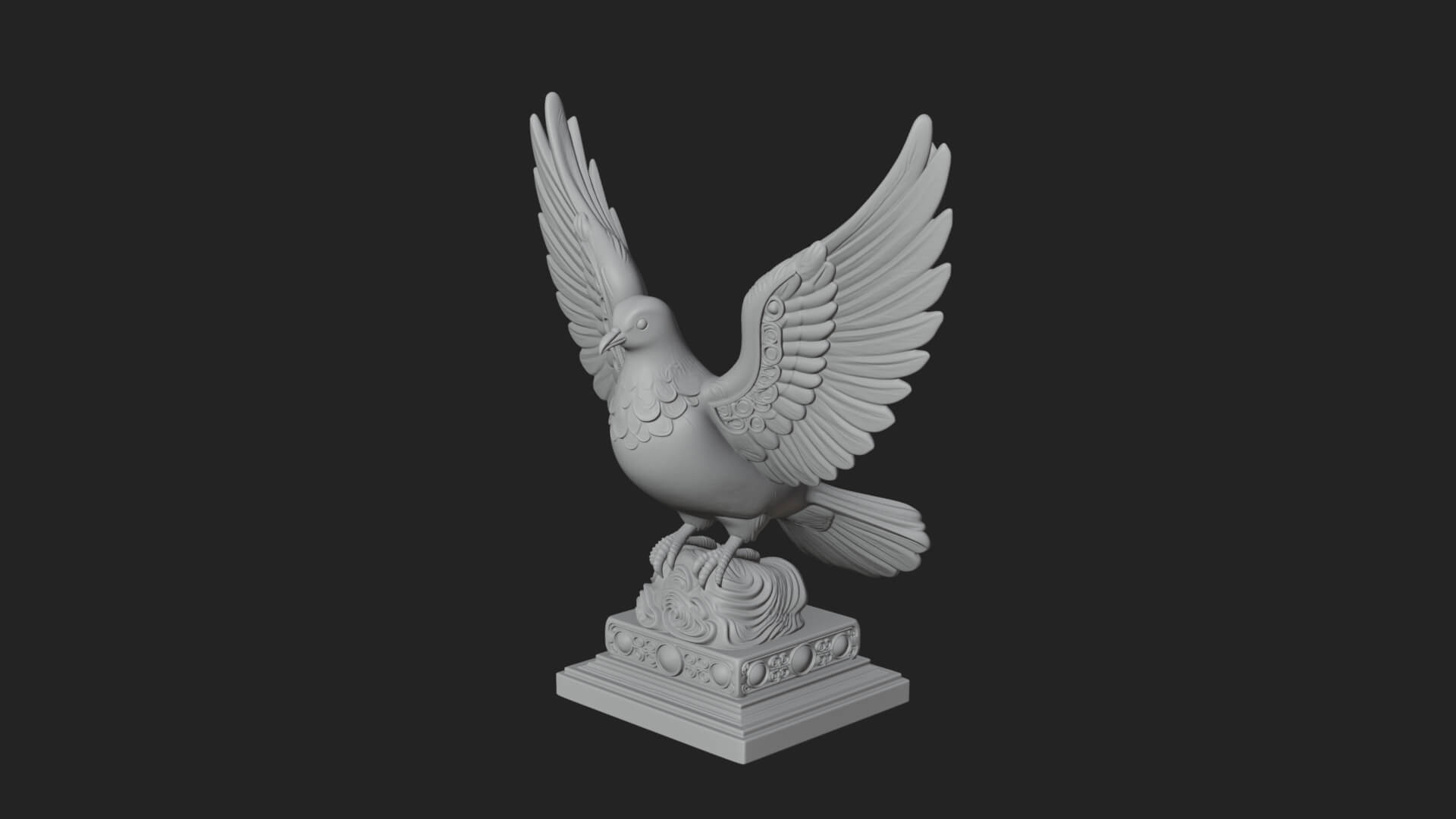 Holy Spirit Dove Statue Design 3 3D Print Model 3D Model