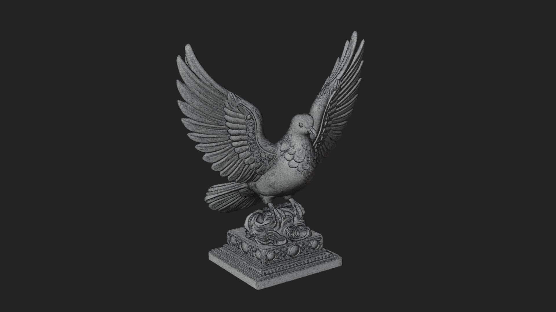 Holy Spirit Dove Statue Design 3 3D Print Model 3D Model