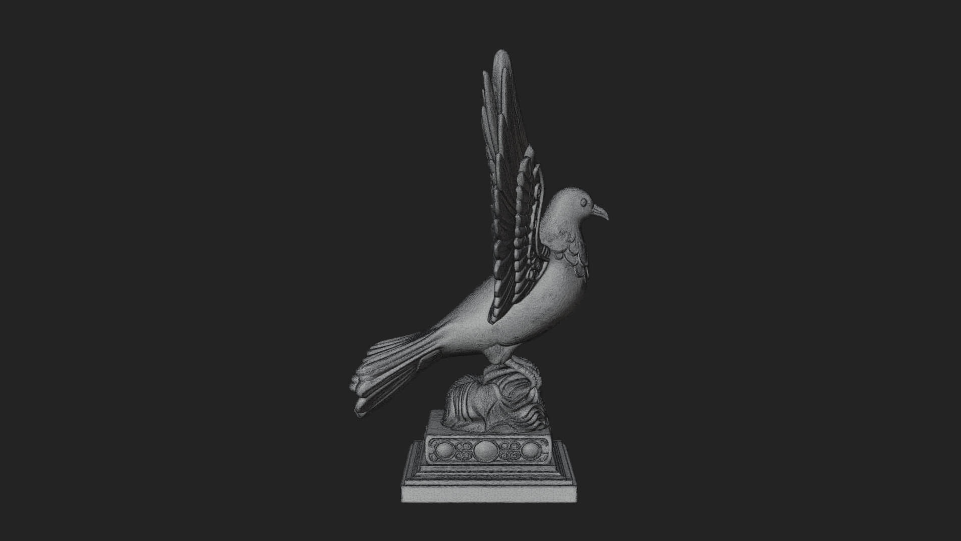 Holy Spirit Dove Statue Design 3 3D Print Model 3D Model
