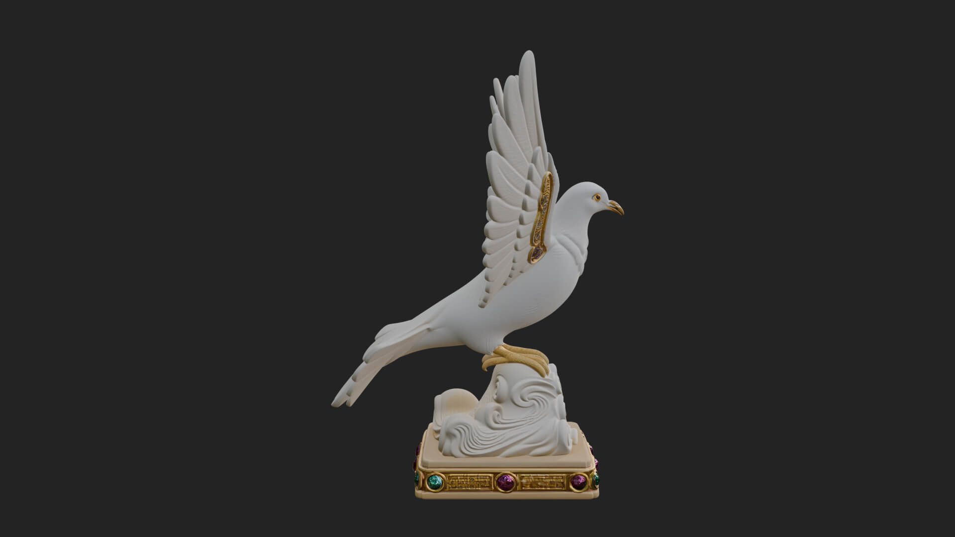 Holy Spirit Dove Statue Design 4 3D Print Model 3D Model