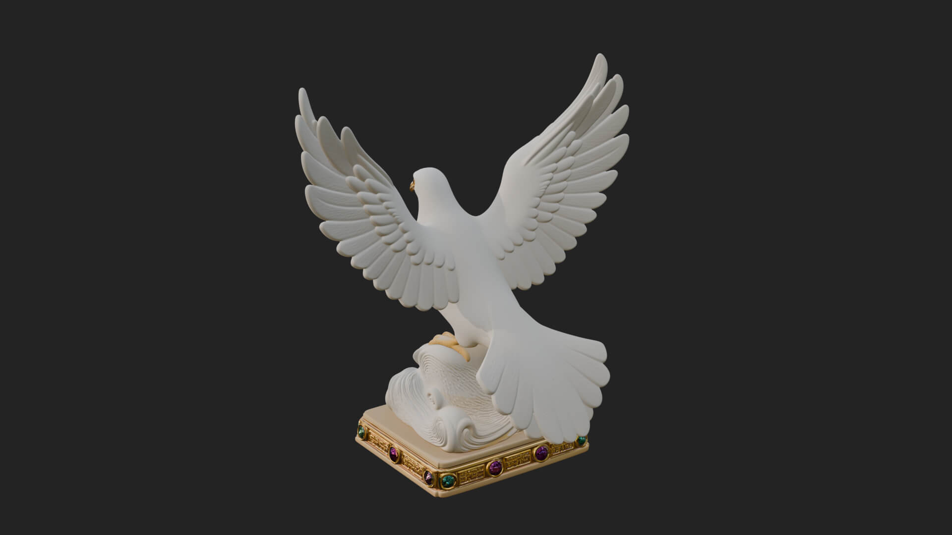 Holy Spirit Dove Statue Design 4 3D Print Model 3D Model
