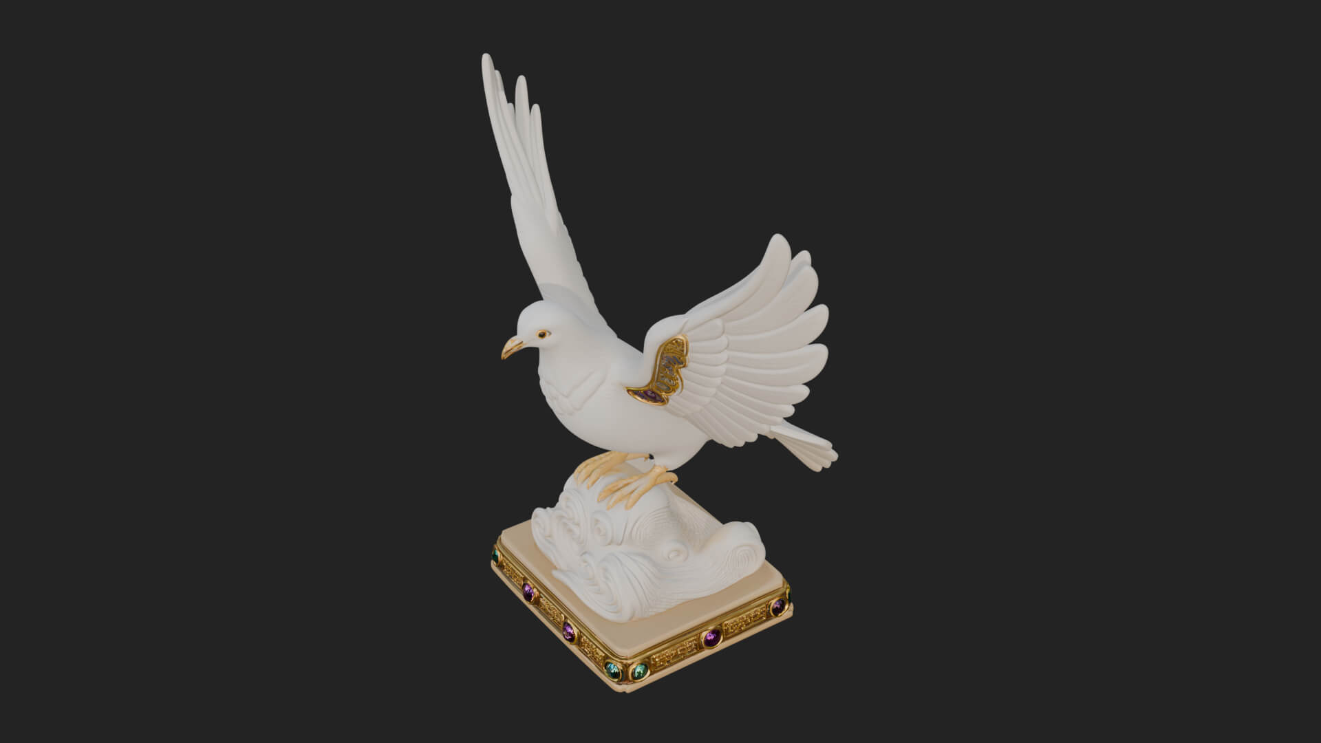 Holy Spirit Dove Statue Design 4 3D Print Model 3D Model