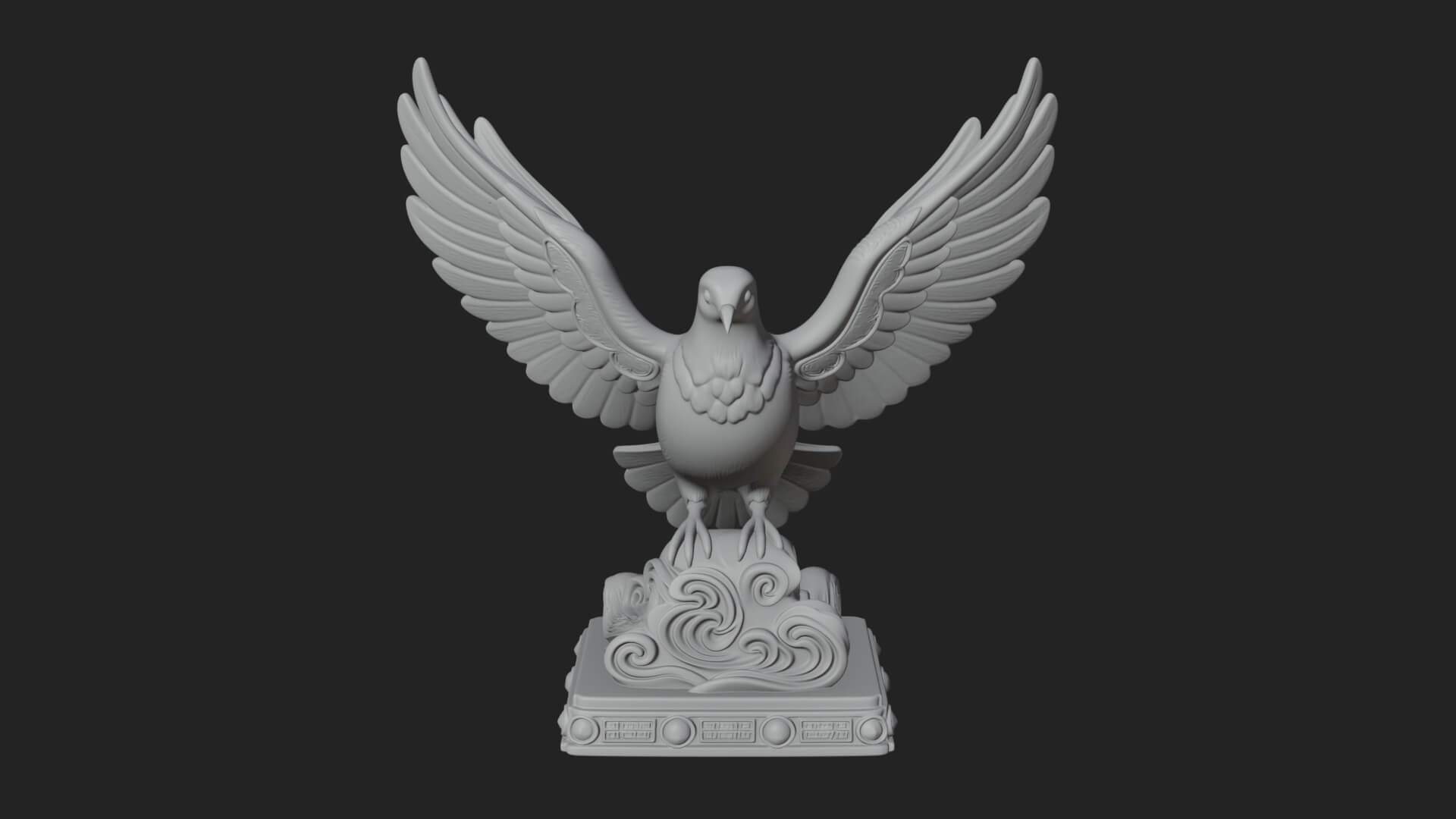 Holy Spirit Dove Statue Design 4 3D Print Model 3D Model