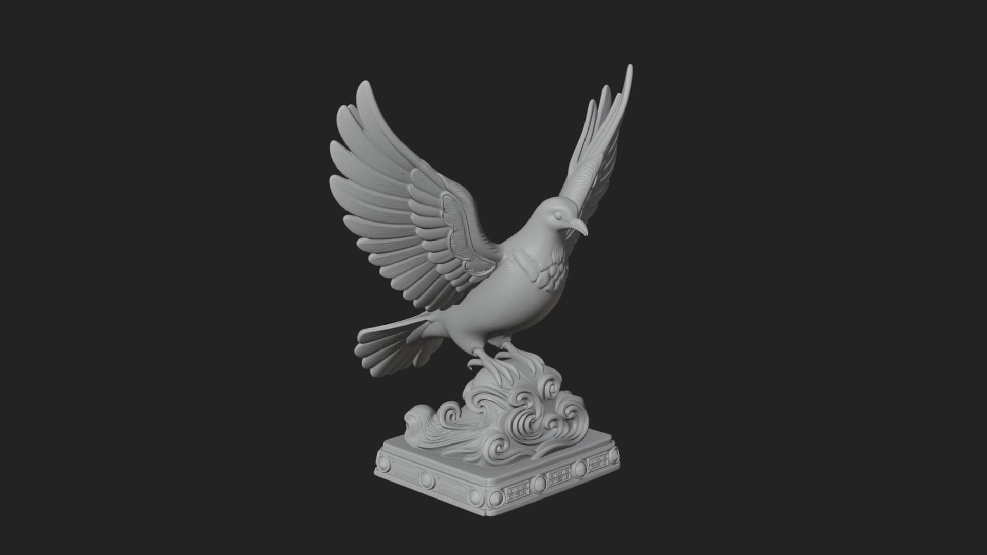Holy Spirit Dove Statue Design 4 3D Print Model 3D Model