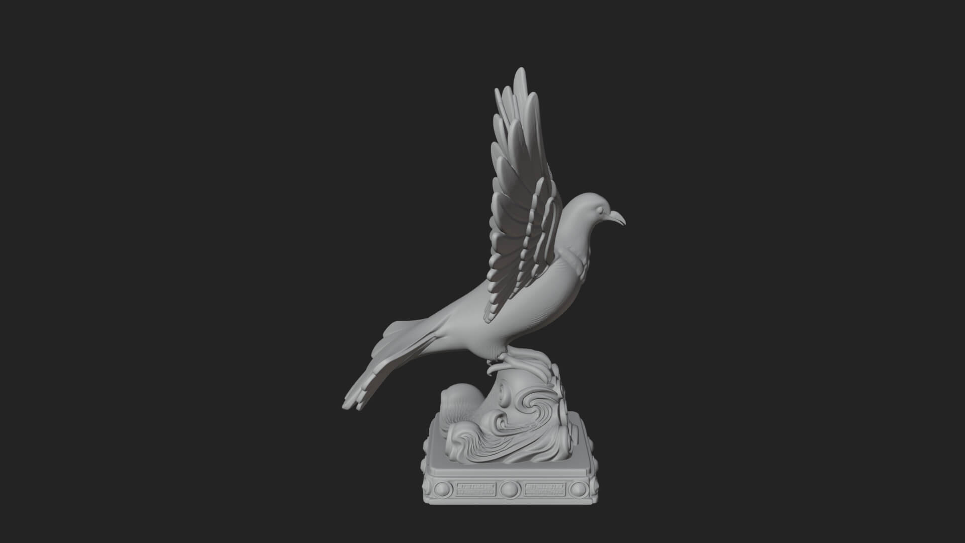 Holy Spirit Dove Statue Design 4 3D Print Model 3D Model