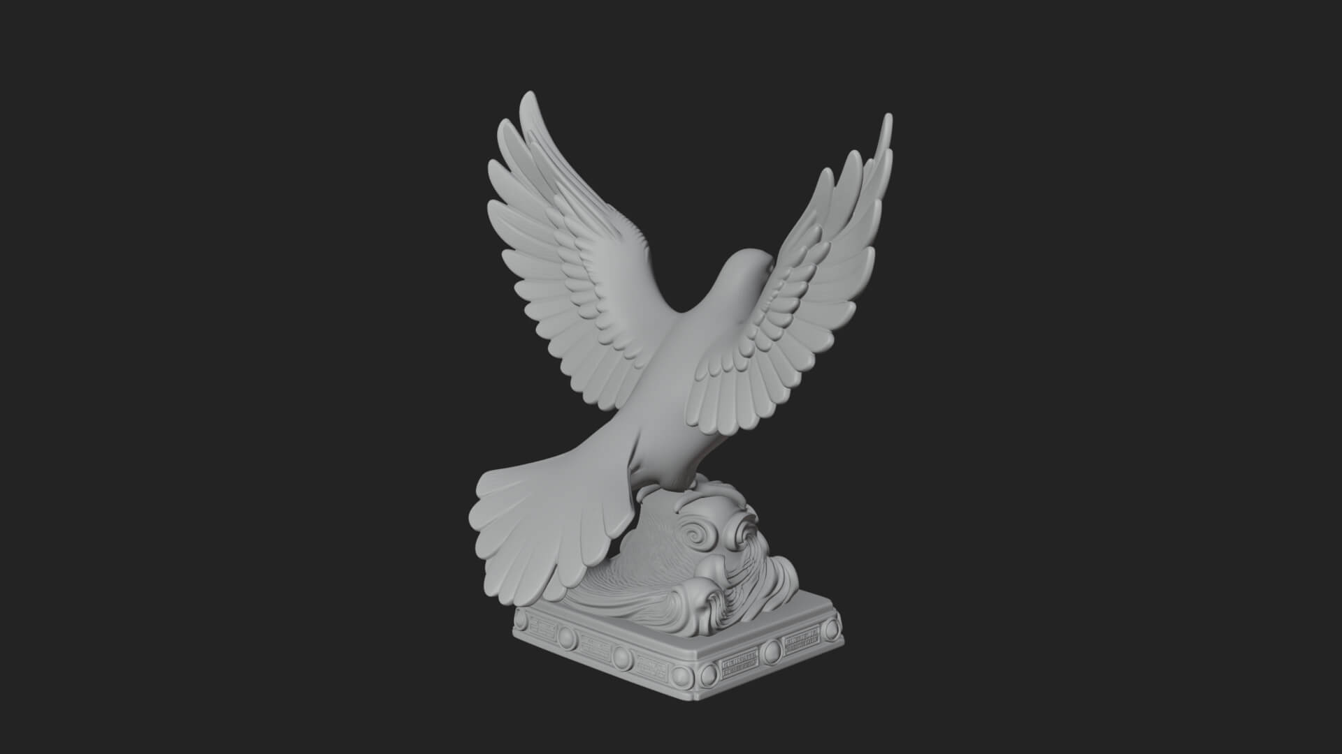 Holy Spirit Dove Statue Design 4 3D Print Model 3D Model