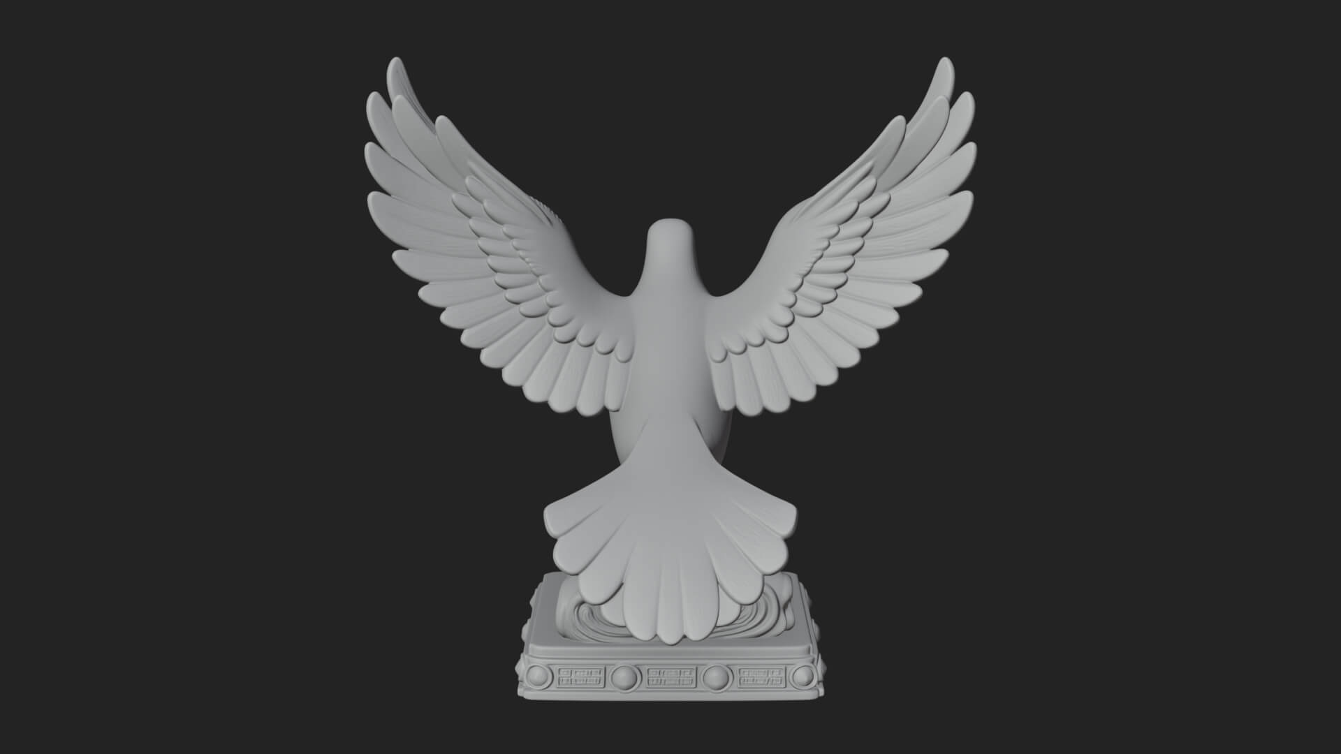 Holy Spirit Dove Statue Design 4 3D Print Model 3D Model