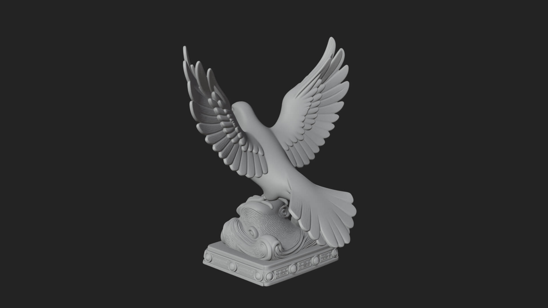 Holy Spirit Dove Statue Design 4 3D Print Model 3D Model