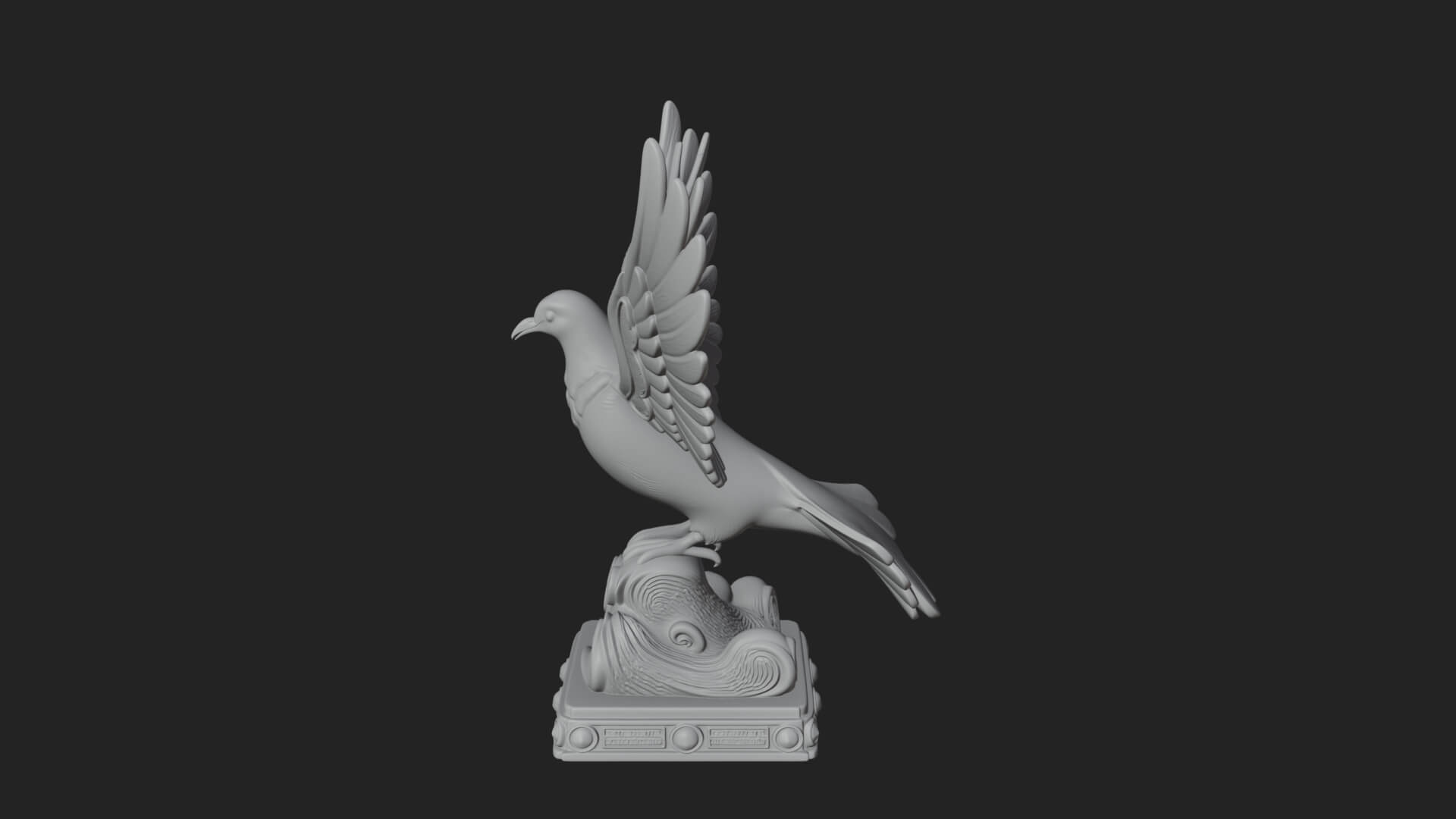 Holy Spirit Dove Statue Design 4 3D Print Model 3D Model