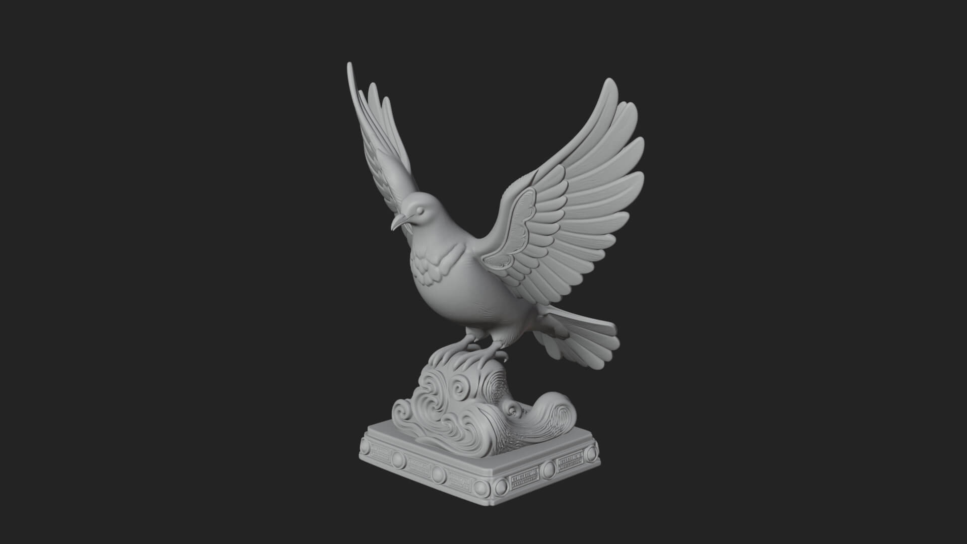 Holy Spirit Dove Statue Design 4 3D Print Model 3D Model
