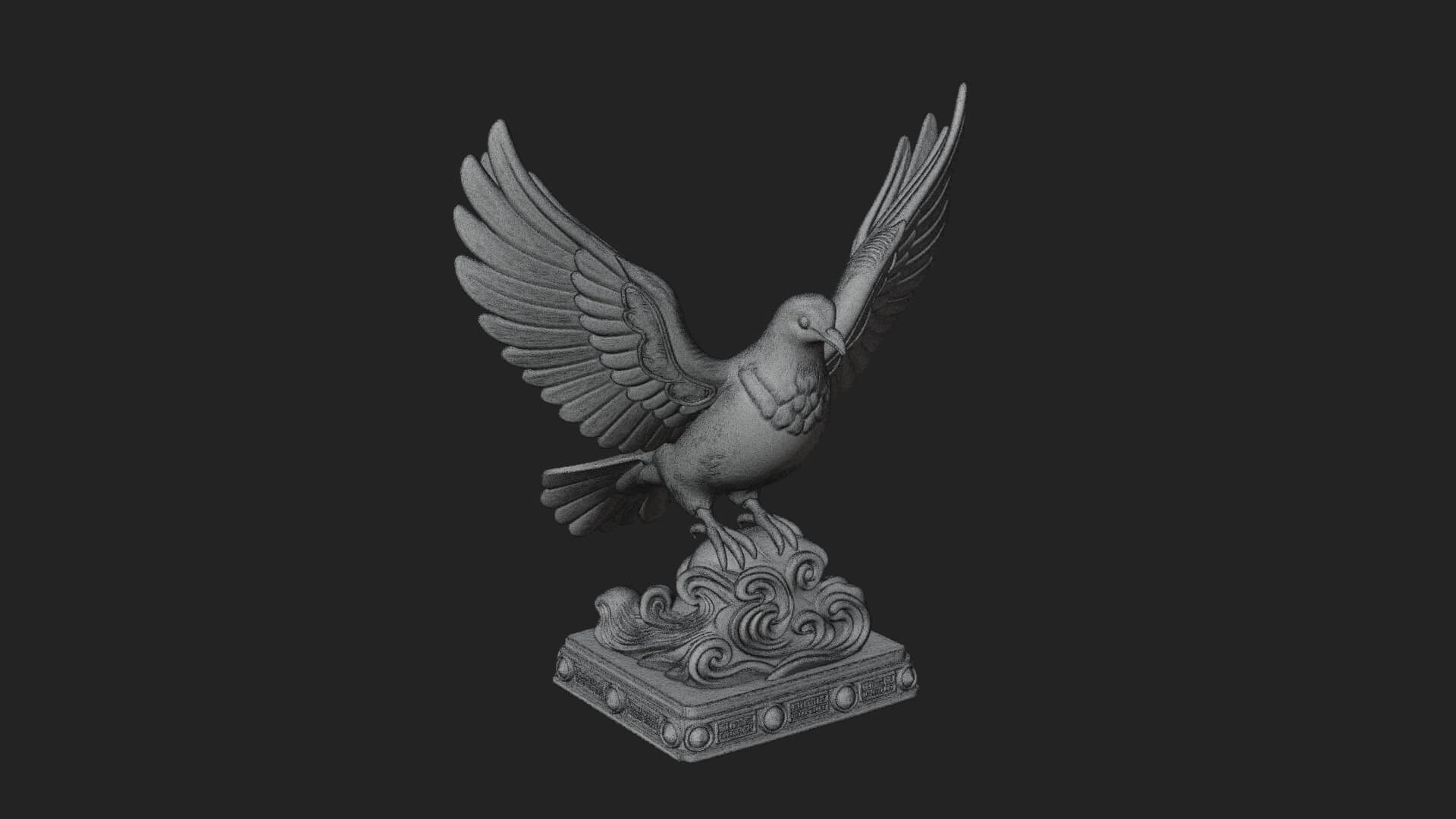 Holy Spirit Dove Statue Design 4 3D Print Model 3D Model