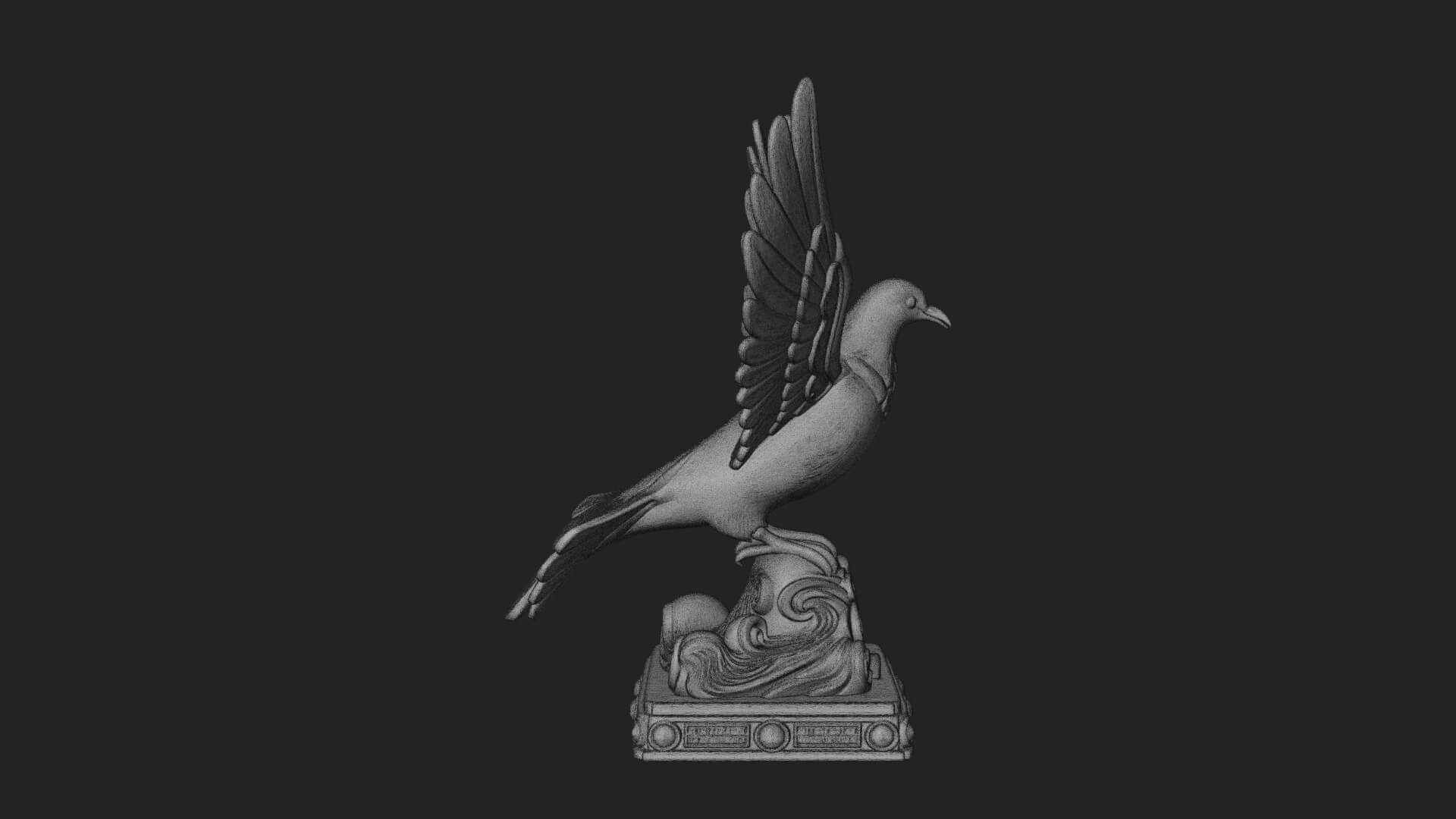 Holy Spirit Dove Statue Design 4 3D Print Model 3D Model