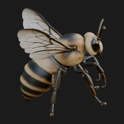 Honey Bee Statue Design 2 3D Print Model