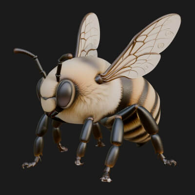 Honey Bee Statue Design 3 3D Print Model