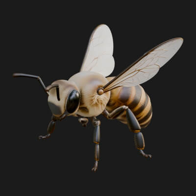Honey Bee Statue Design 4 3D Print Model