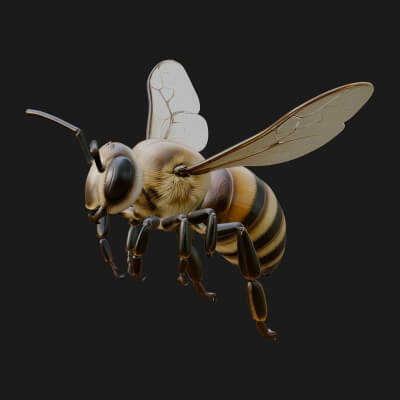 Honey Bee Statue Design 5 3D Print Model