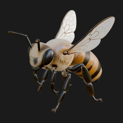Honey Bee Statue Design 6 3D Print Model