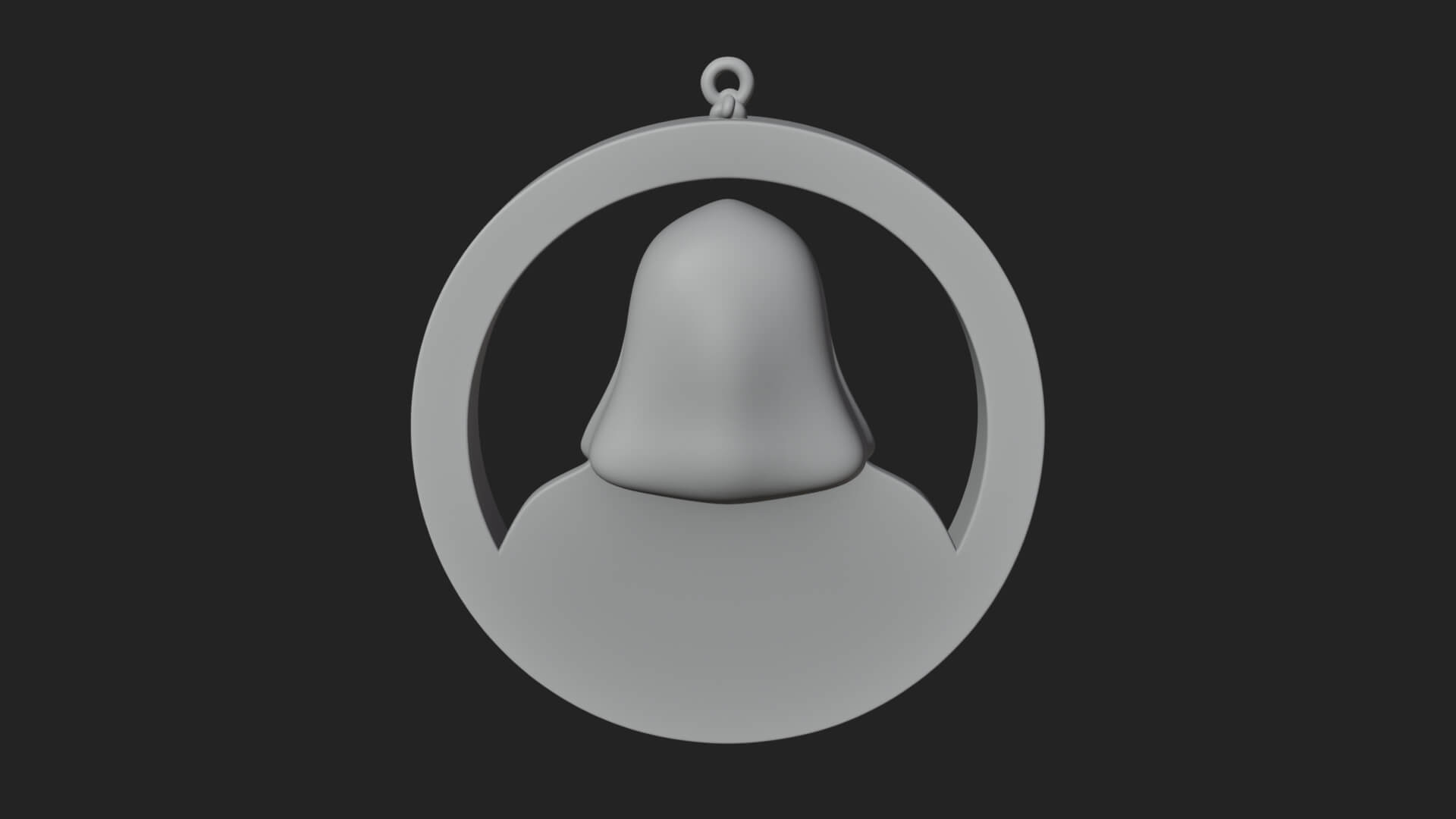 Hooded Monk Oval Relief Plaque Design 2 3D Print Model 3D Model