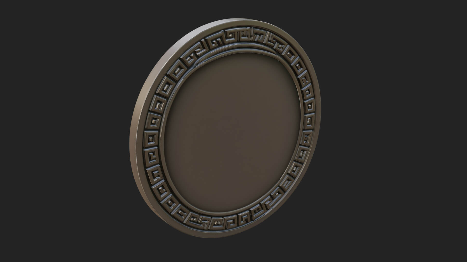 Hooded Monk Oval Relief Plaque Design 6 3D Print Model 3D Model