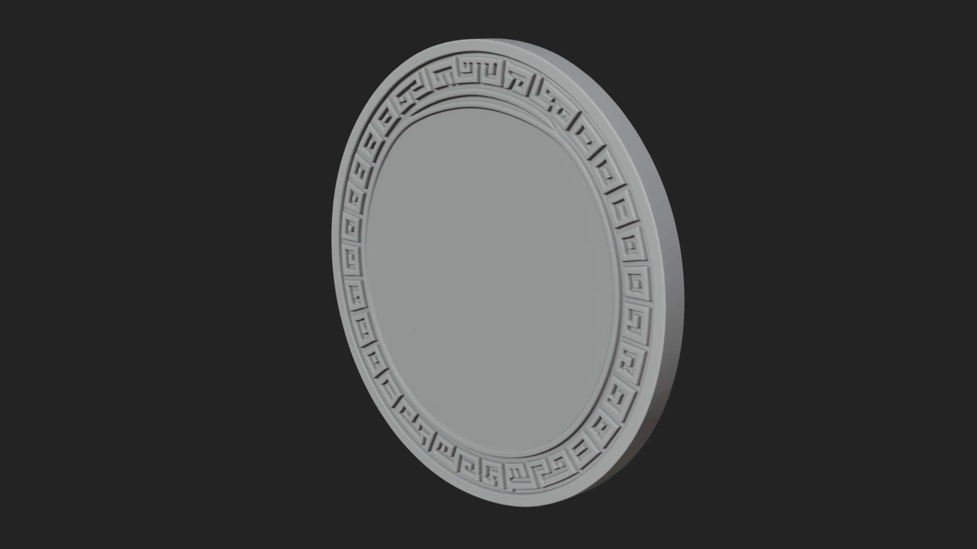 Hooded Monk Oval Relief Plaque Design 6 3D Print Model 3D Model