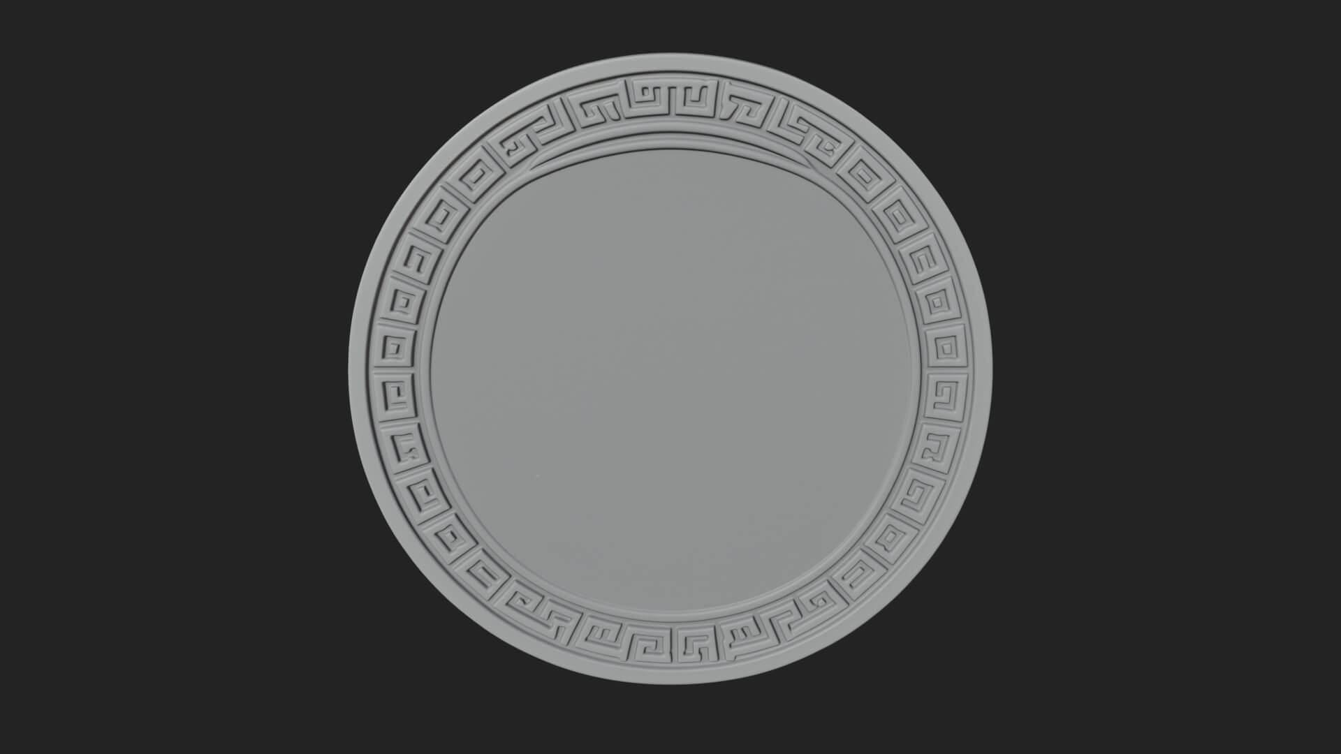 Hooded Monk Oval Relief Plaque Design 6 3D Print Model 3D Model