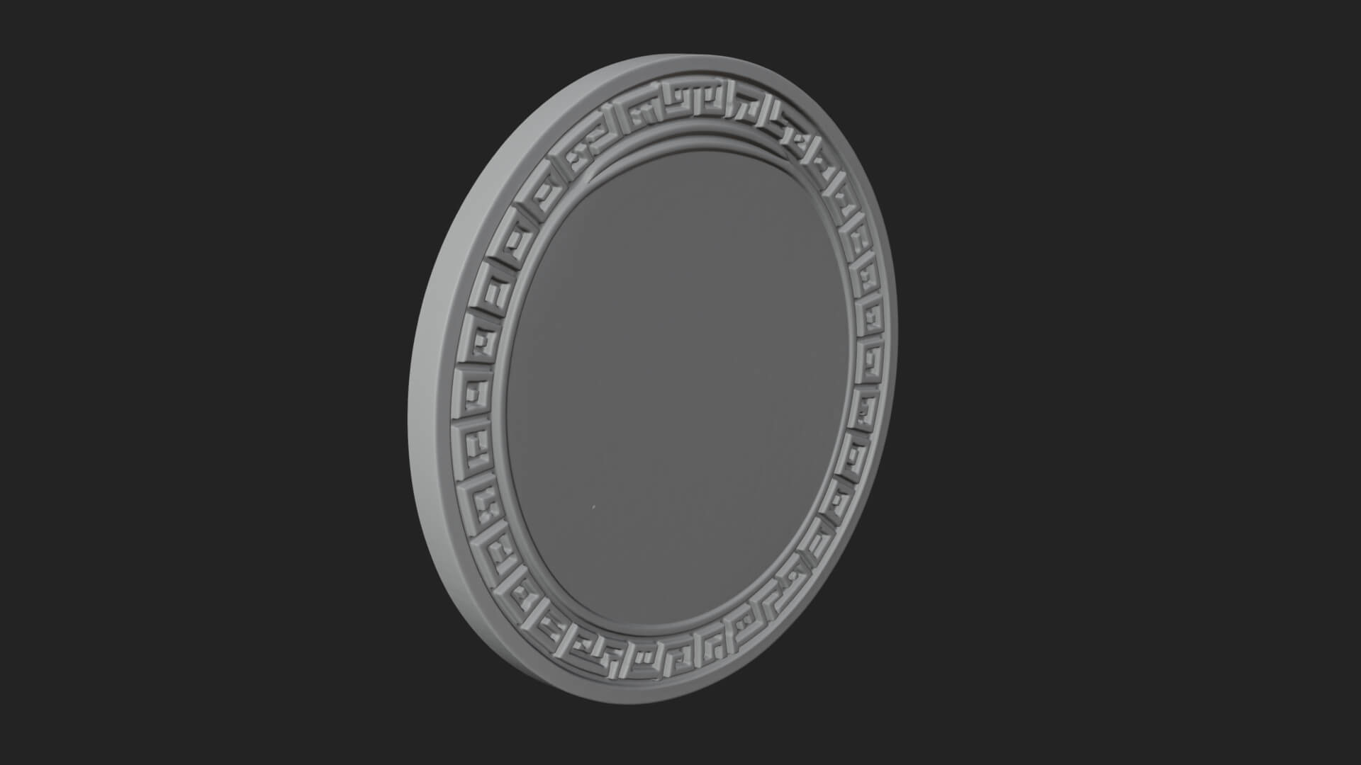 Hooded Monk Oval Relief Plaque Design 6 3D Print Model 3D Model