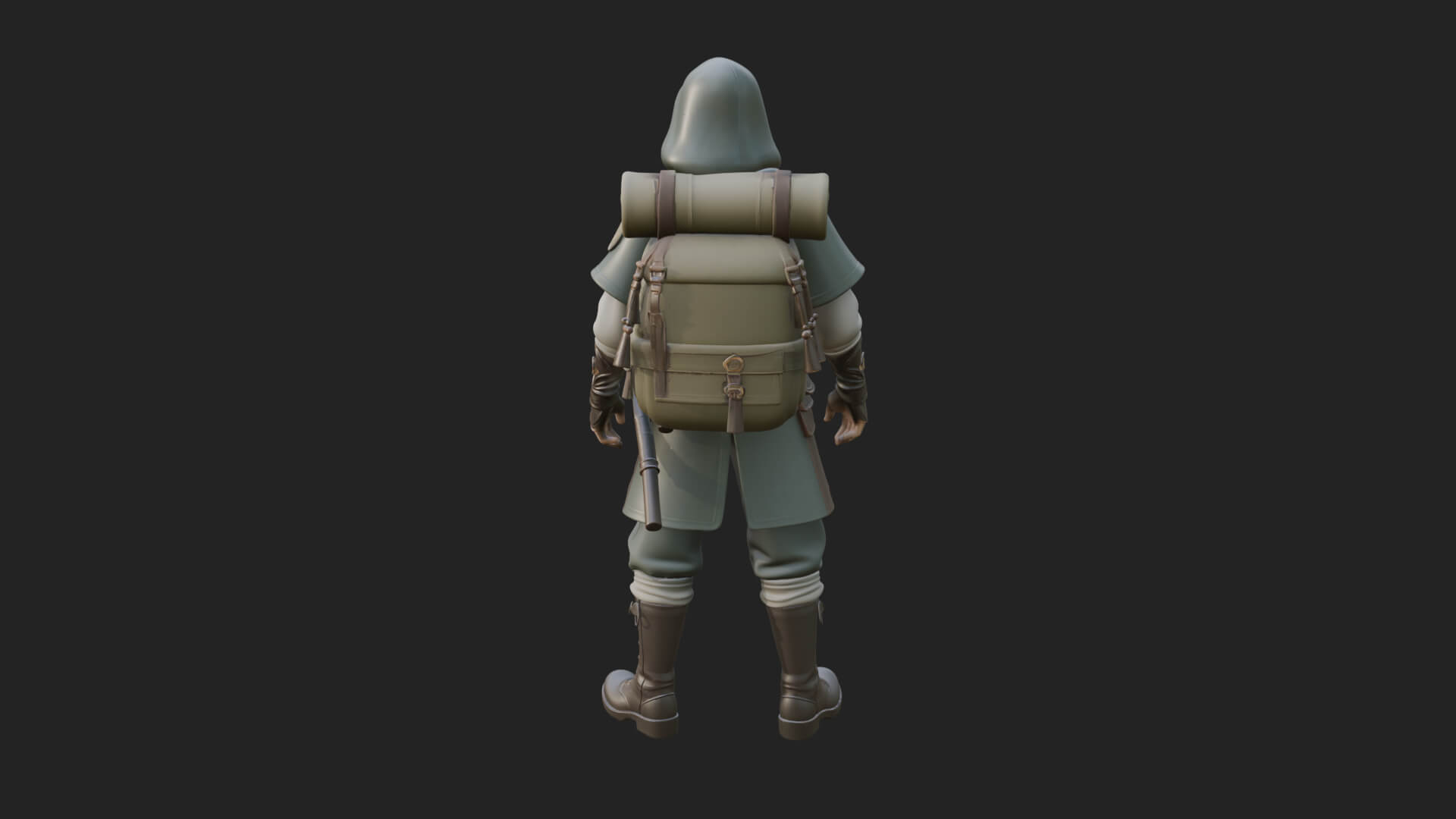 Hooded Ranger Statue Design 13 3D Print Model 3D Model
