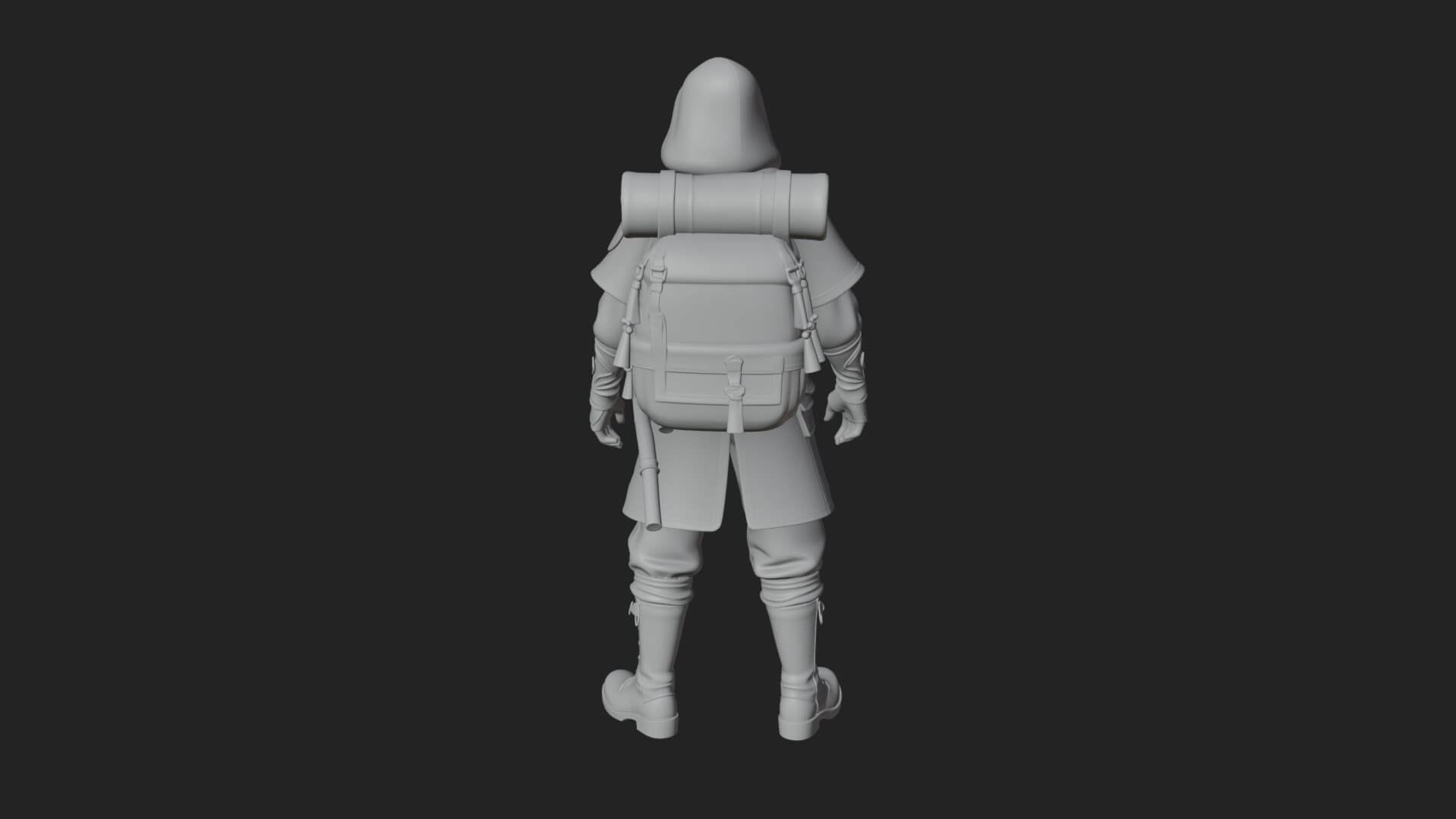 Hooded Ranger Statue Design 13 3D Print Model 3D Model