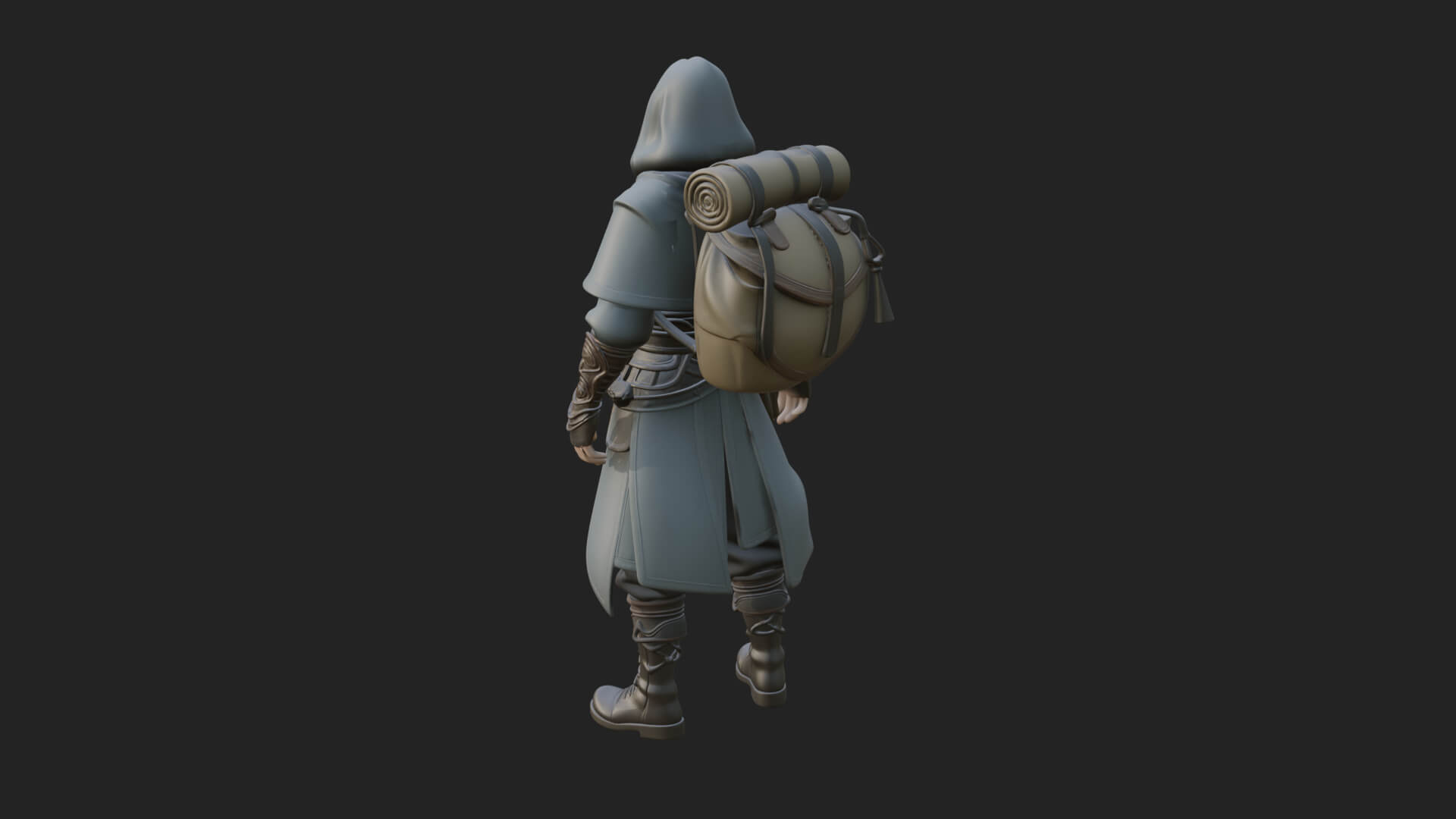 Hooded Ranger Statue Design 14 3D Print Model 3D Model