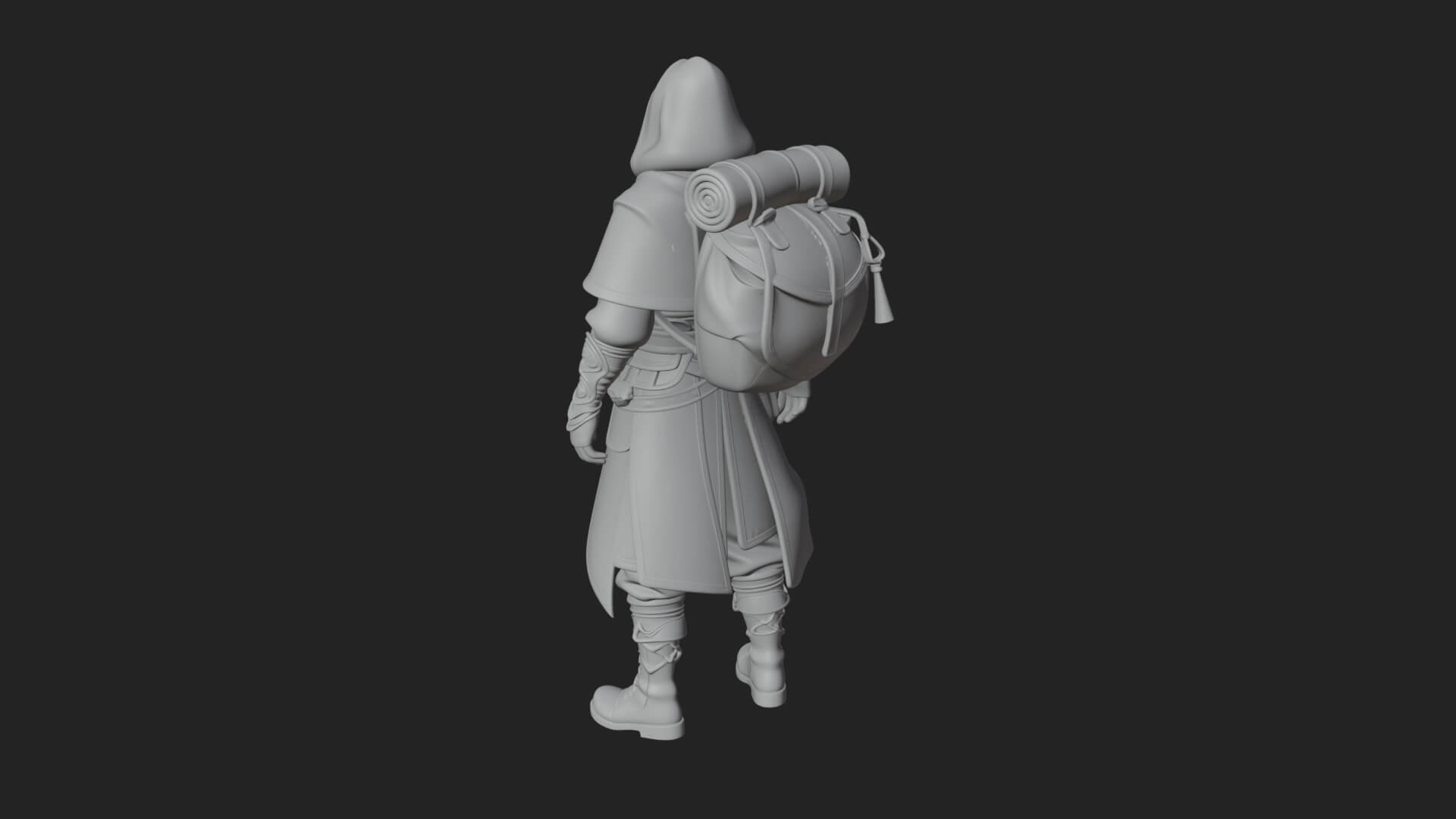 Hooded Ranger Statue Design 14 3D Print Model 3D Model