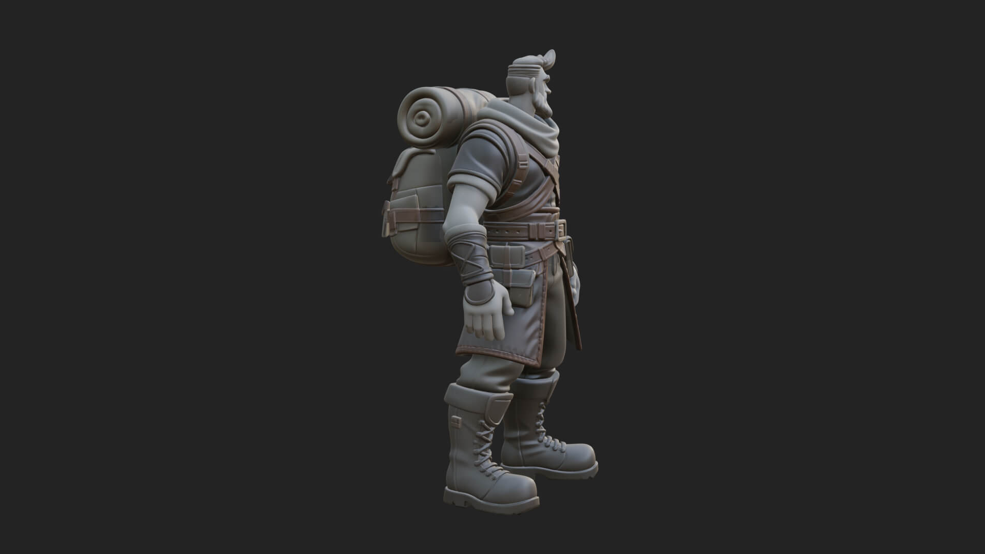 Hooded Ranger Statue Design 15 3D Print Model 3D Model