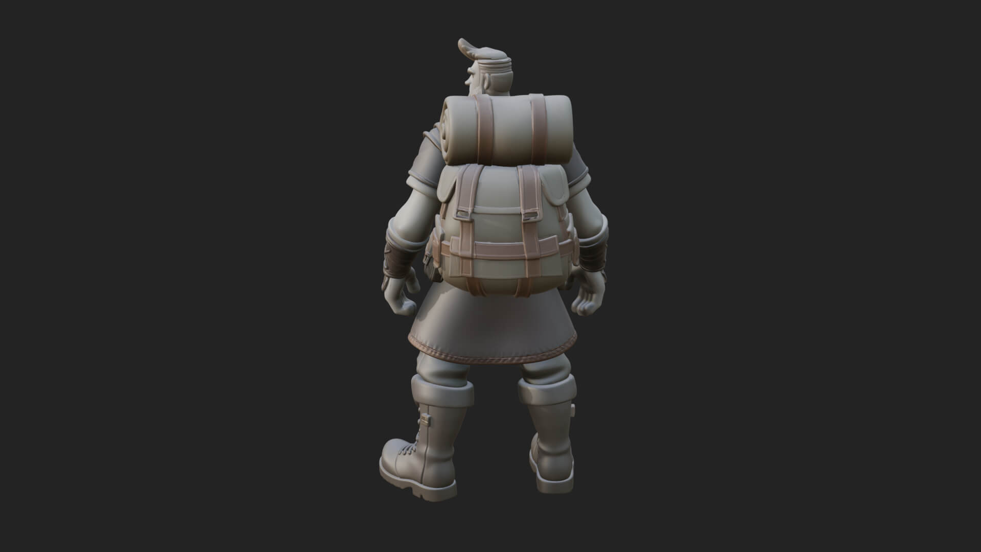 Hooded Ranger Statue Design 15 3D Print Model 3D Model