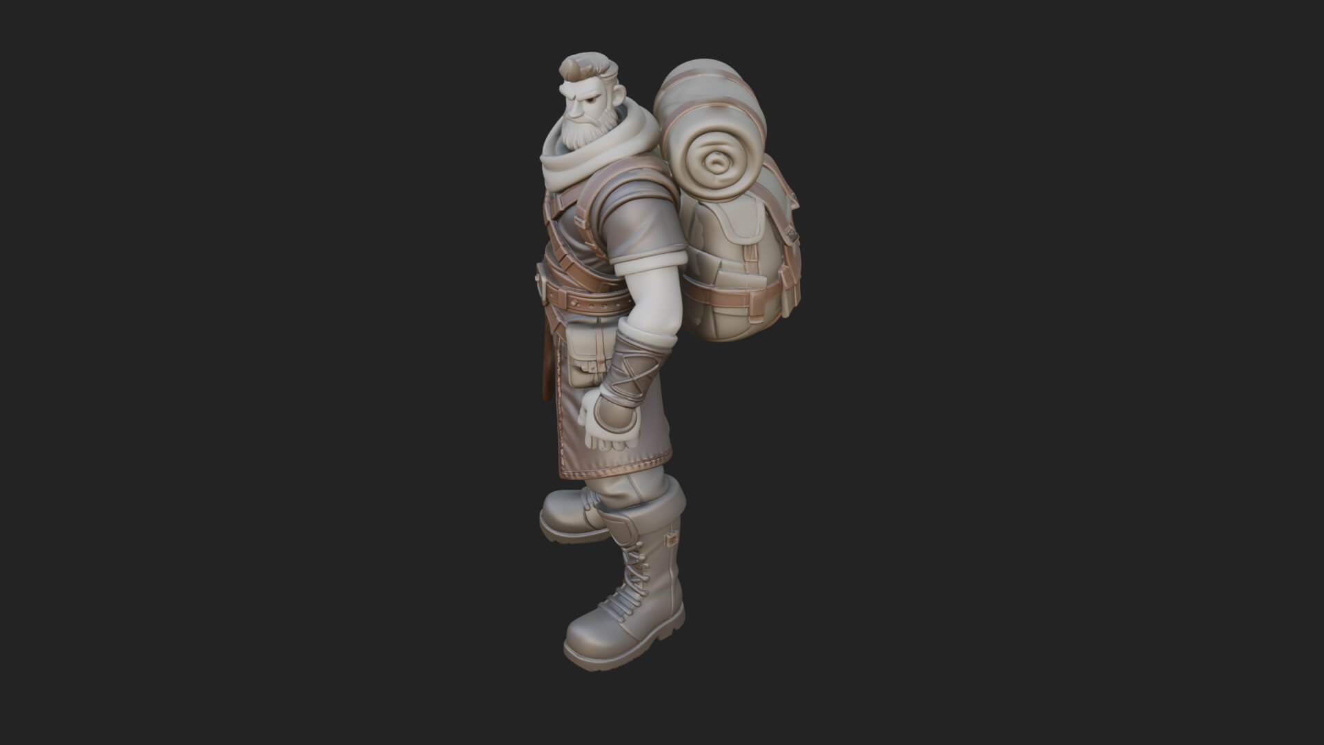 Hooded Ranger Statue Design 15 3D Print Model 3D Model