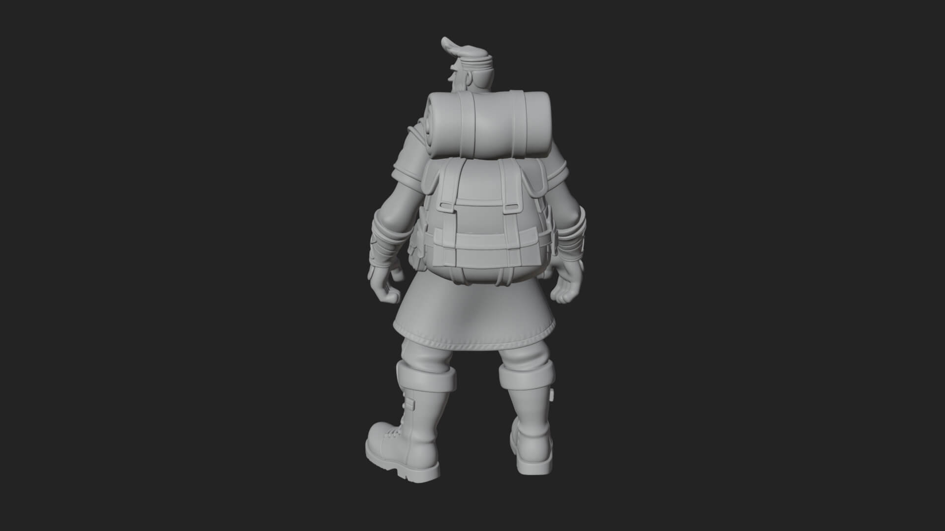 Hooded Ranger Statue Design 15 3D Print Model 3D Model