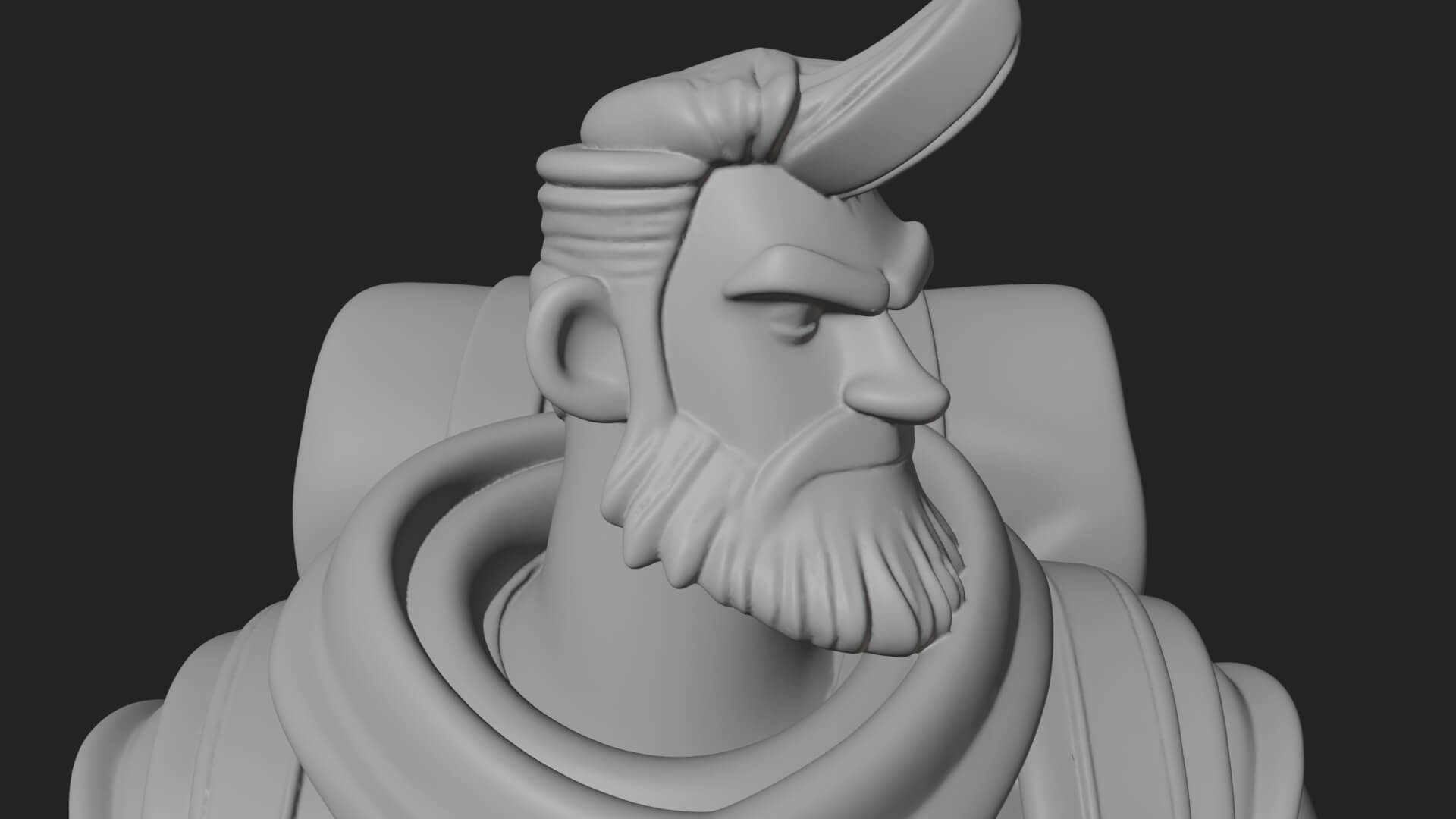 Hooded Ranger Statue Design 15 3D Print Model 3D Model